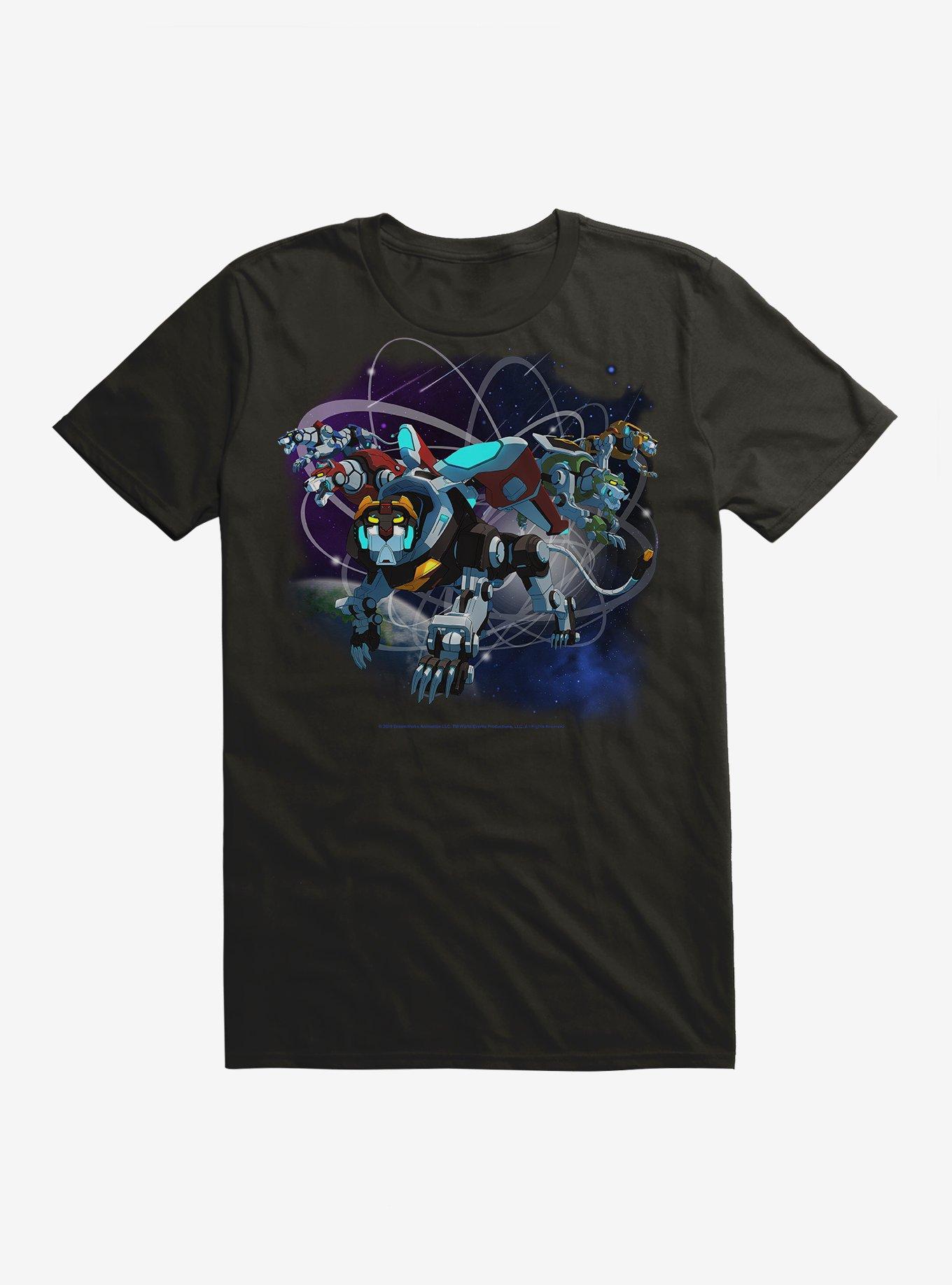 Voltron Lions Space T-Shirt, BLACK, hi-res