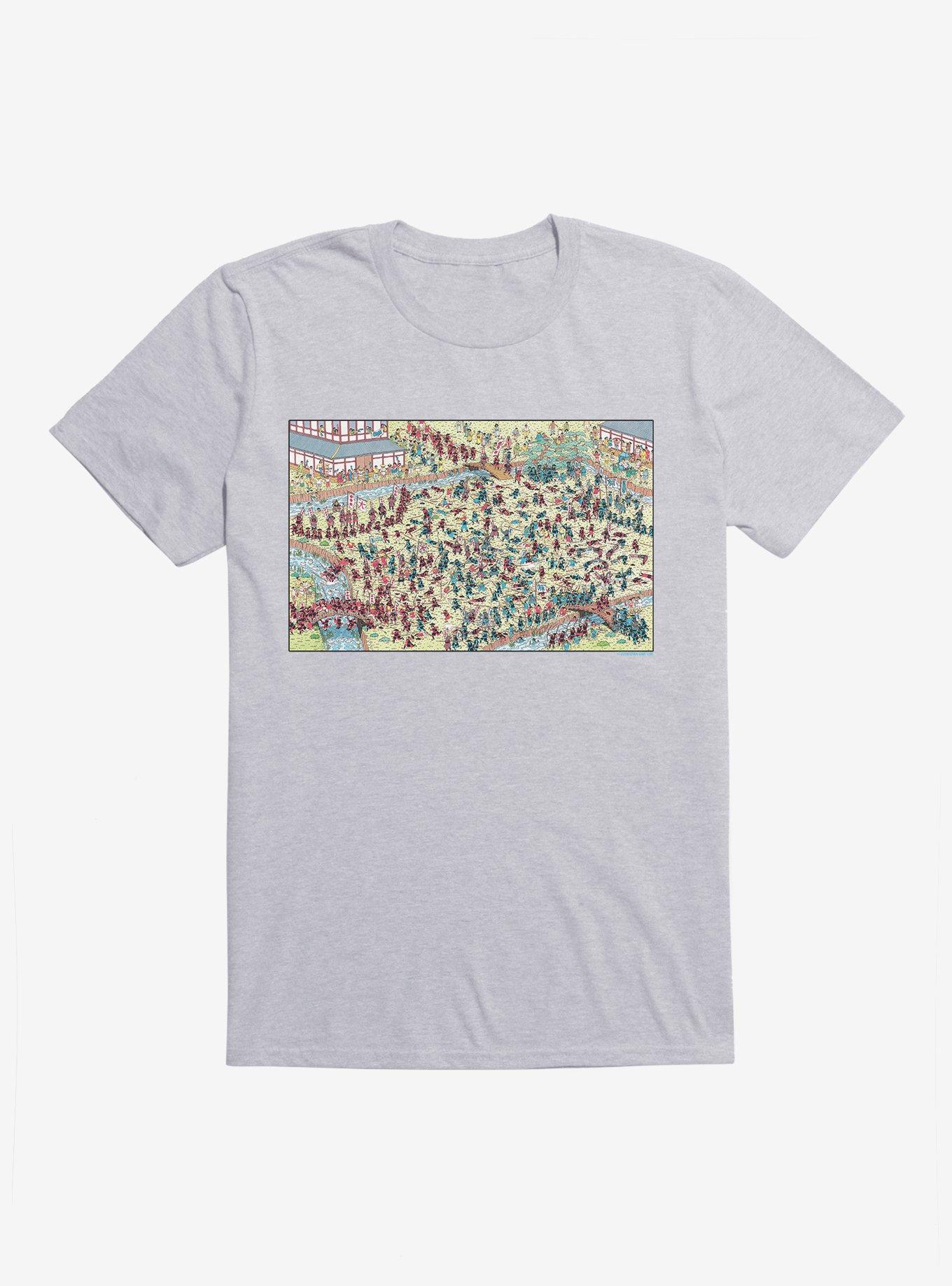 Where's Waldo? Search In Japan T-Shirt, HEATHER GREY, hi-res