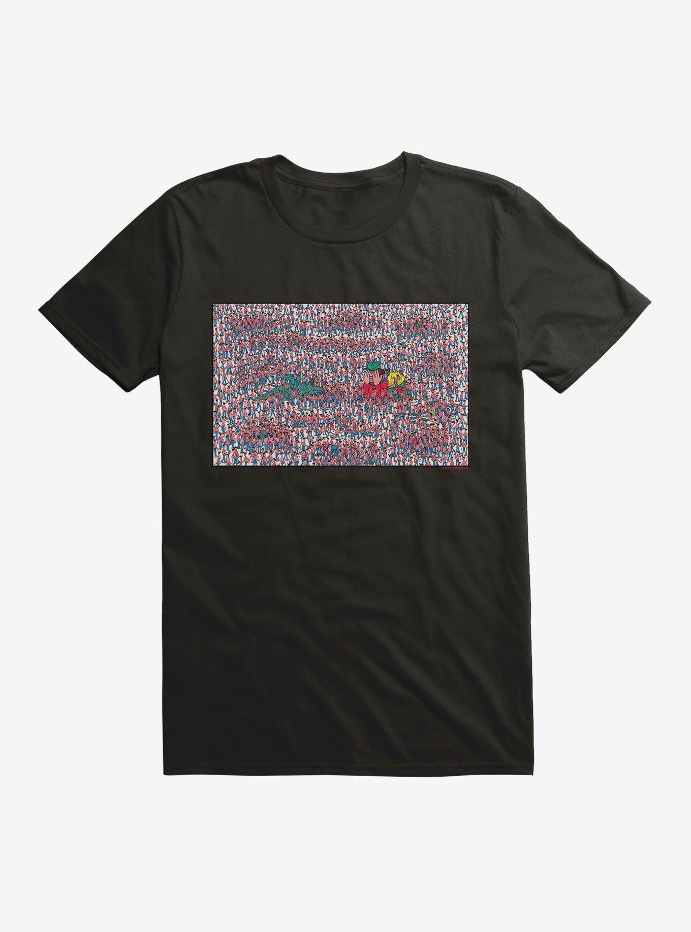 Where's Waldo? Search The Map T-Shirt, BLACK, hi-res