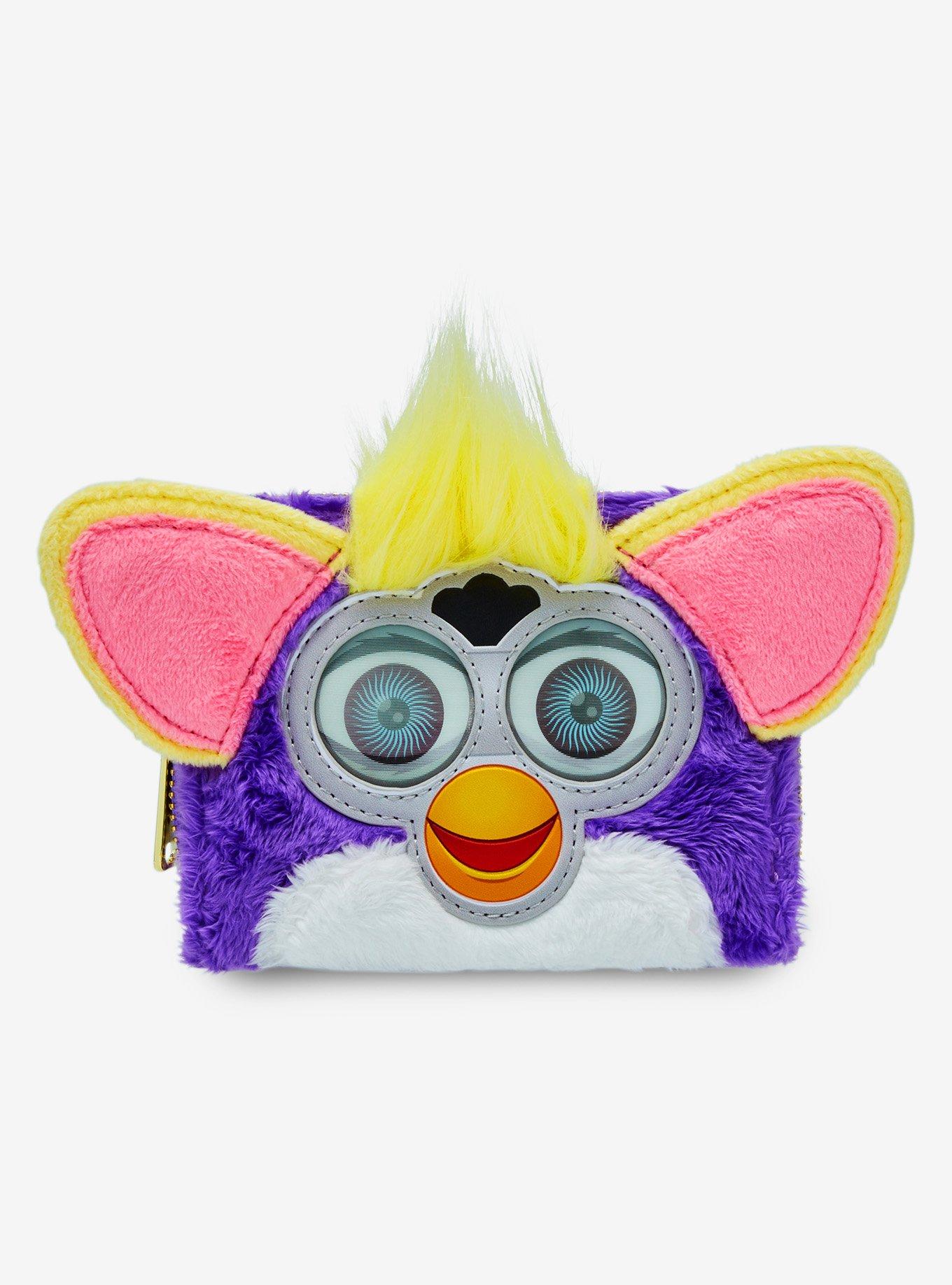 Loungefly Furby Lenticular Eyes Fuzzy Mini Zipper Wallet, , hi-res