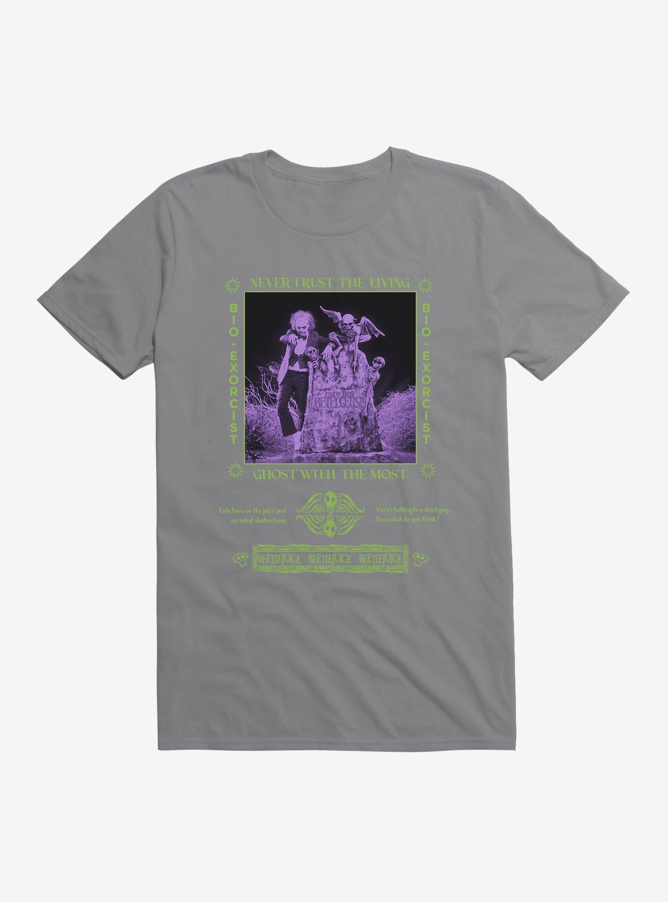 Beetlejuice Never Trust The Living T-Shirt, STORM GREY, hi-res