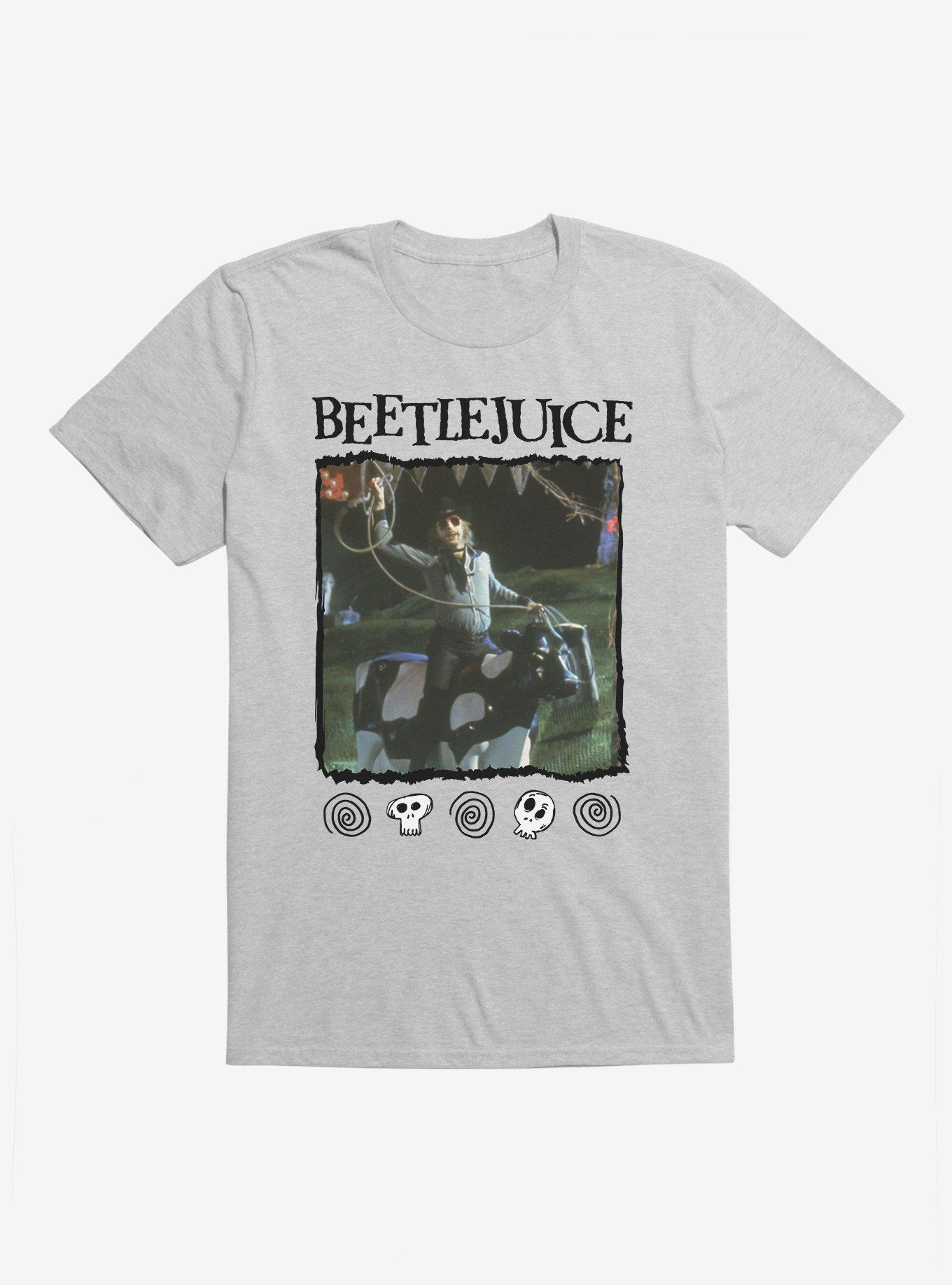 Beetlejuice Cowboy Scene T-Shirt, HEATHER GREY, hi-res