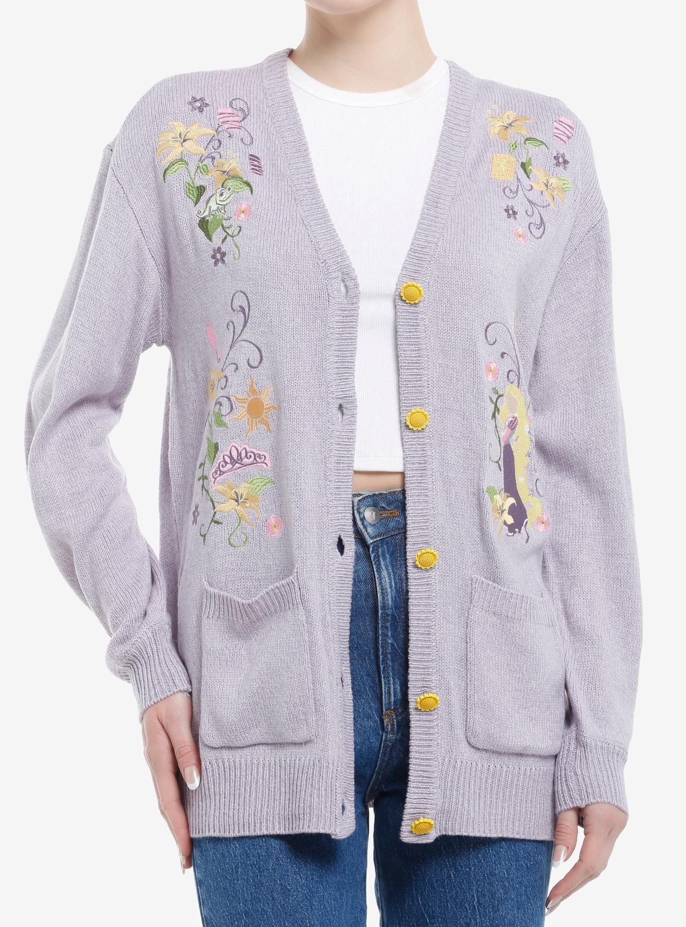 Disney Tangled Rapunzel & Flowers Cardigan, , hi-res