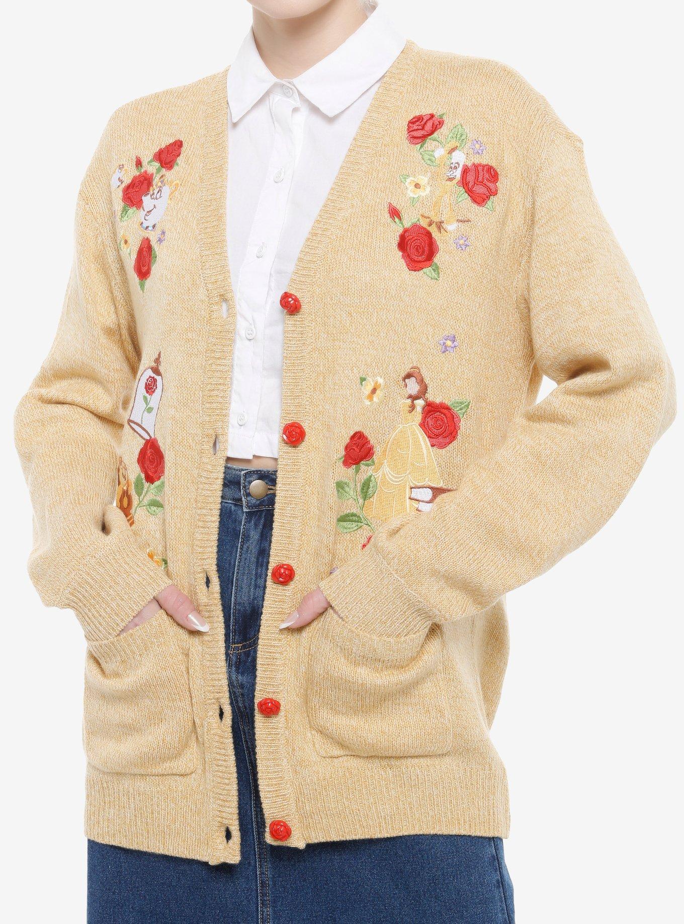 Disney Beauty And The Beast Roses & Friends Cardigan, , hi-res