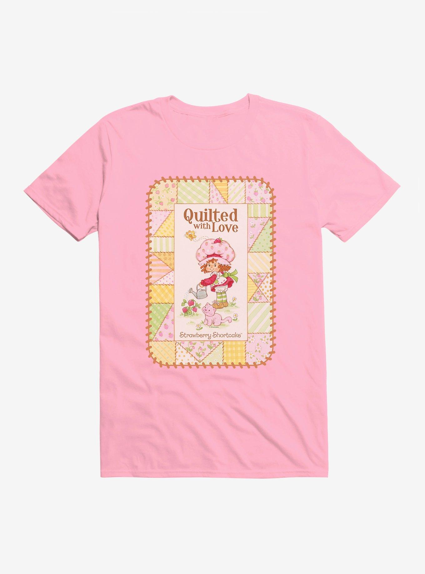 Strawberry Shortcake & Custard Quilted With Love T-Shirt, CHARITY PINK, hi-res