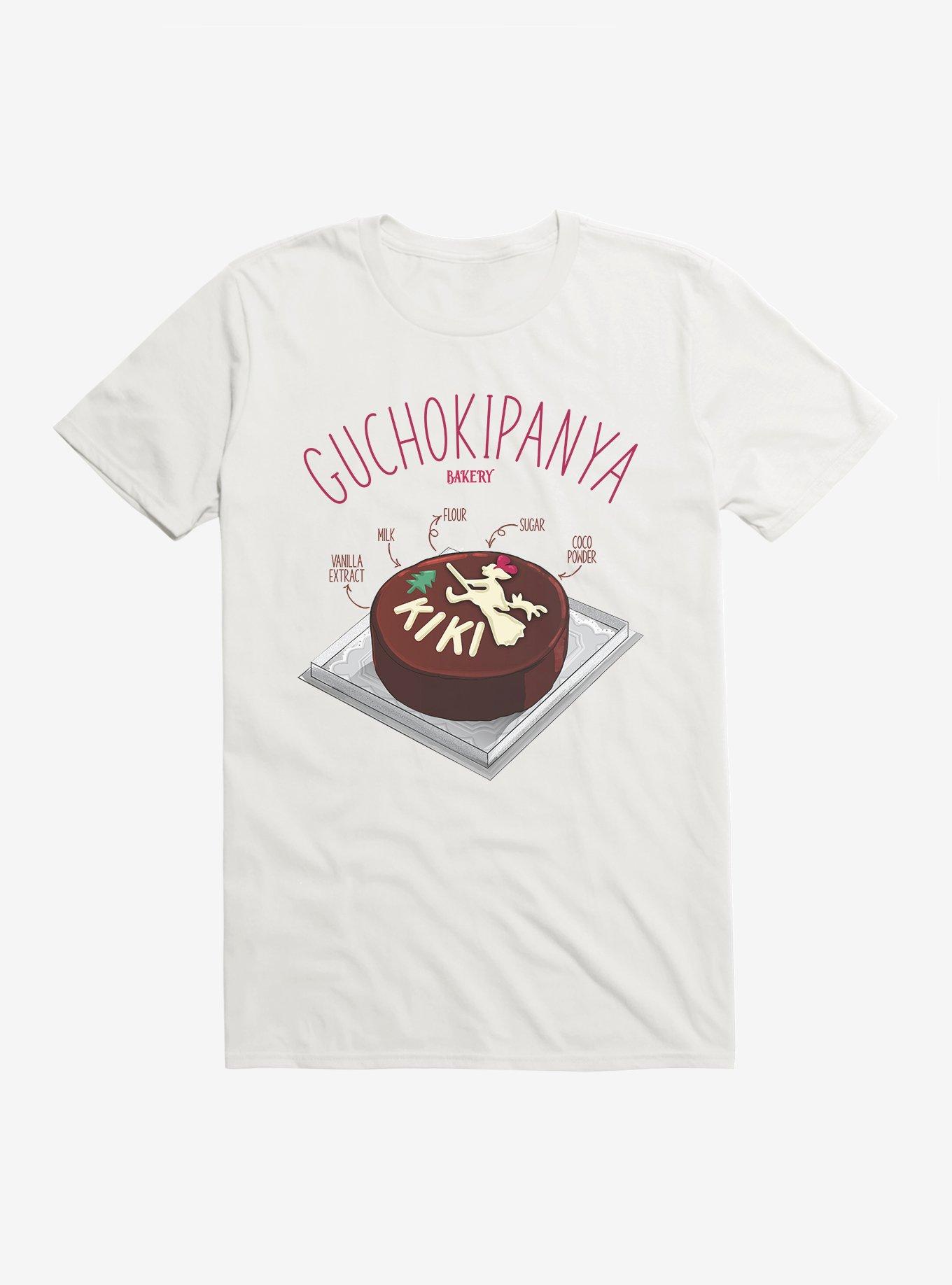 Studio Ghibli Kiki's Delivery Service Guchokipanya Bakery Coco Cake Ingredients T-Shirt, WHITE, hi-res