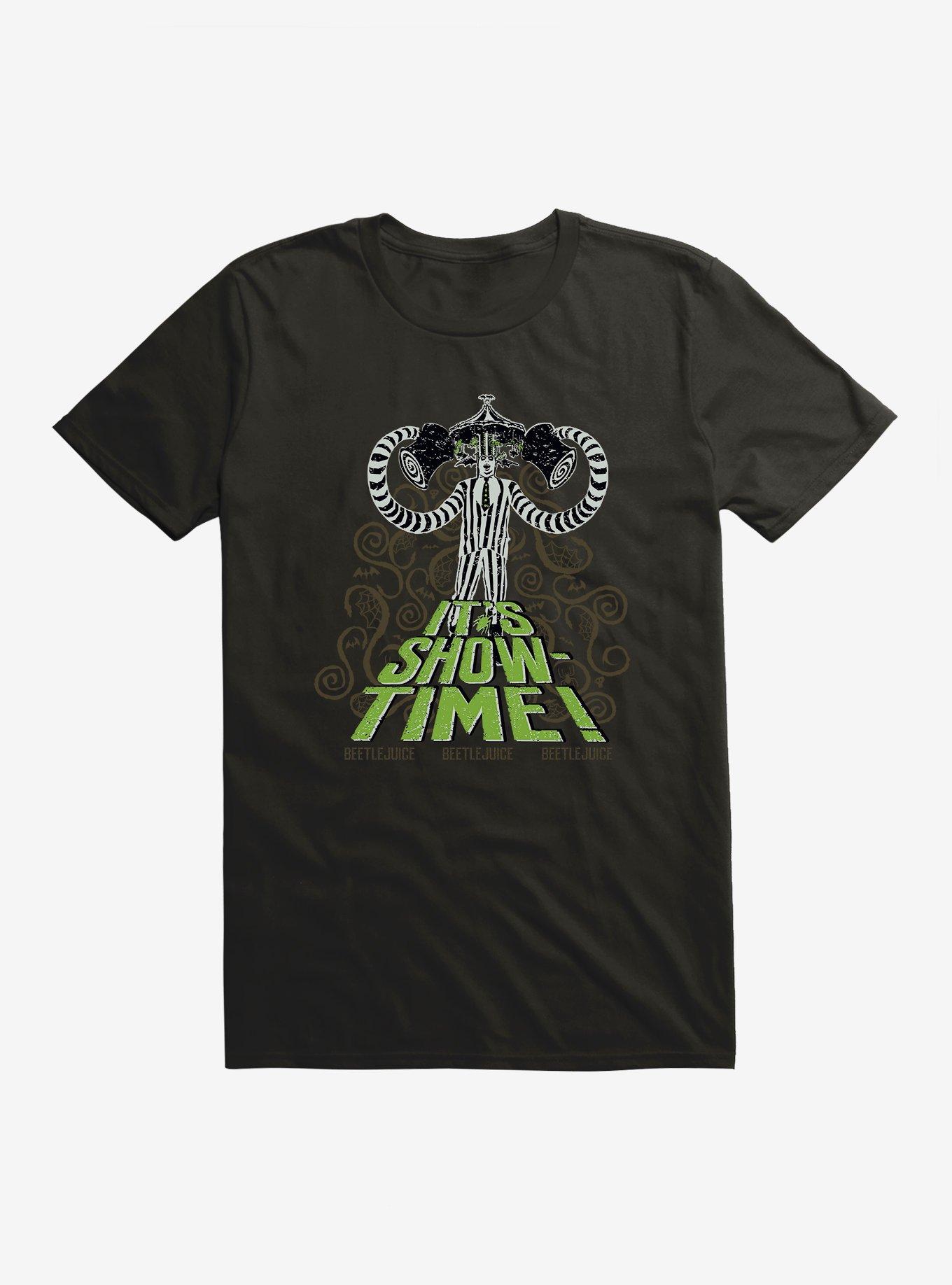 Extra Soft Beetlejuice It's Showtime T-Shirt, BLACK, hi-res