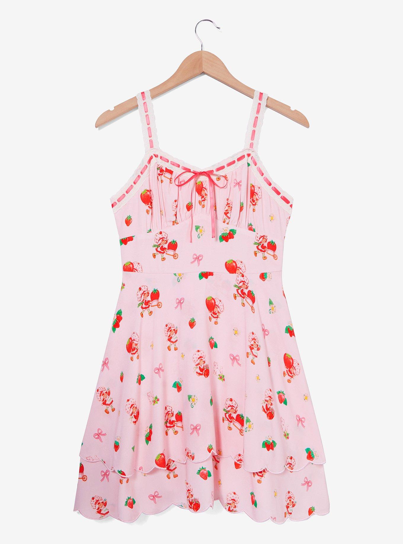 Strawberry Shortcake Coquette Allover Print Dress — BoxLunch Exclusive, , hi-res