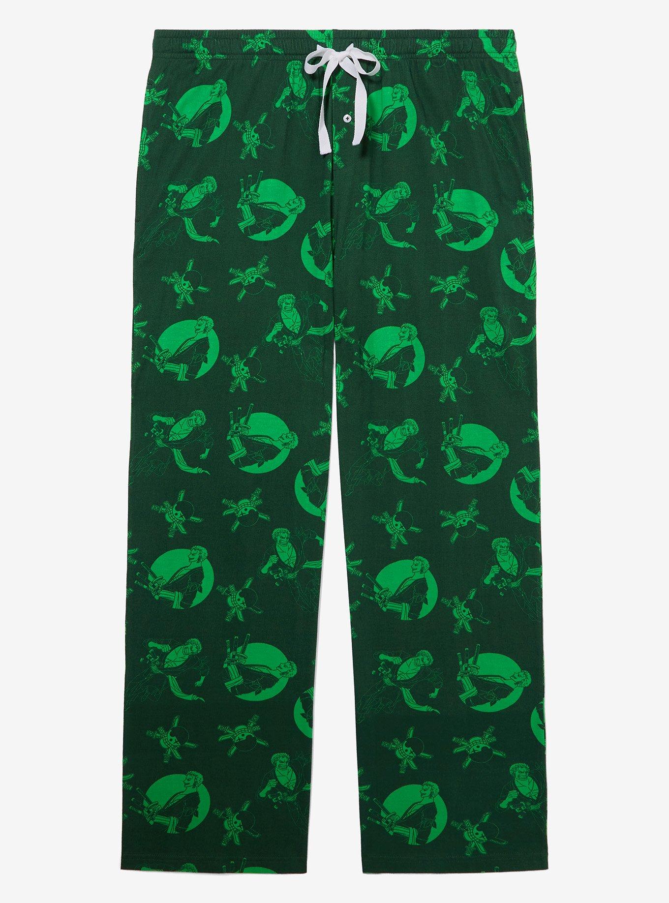 One Piece Zoro Allover Print Women's Plus Size Sleep Pants — BoxLunch Exclusive, , hi-res