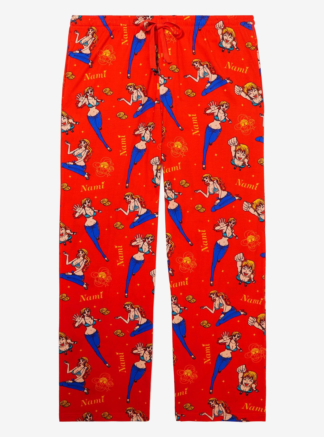 One Piece Nami Allover Print Sleep Pants — BoxLunch Exclusive, , hi-res