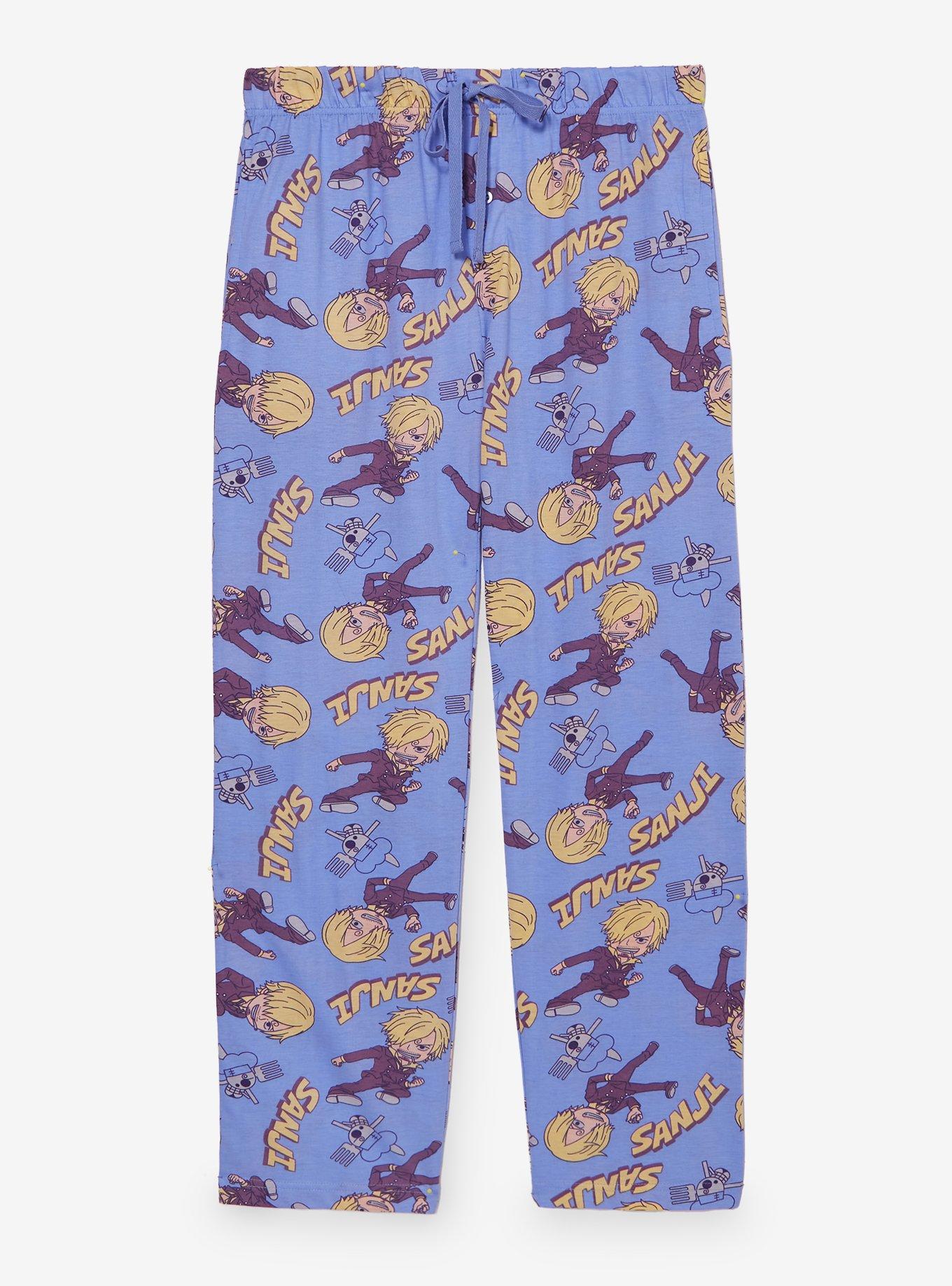 One Piece Sanji Allover Print Women's Plus Size Sleep Pants — BoxLunch Exclusive, , hi-res