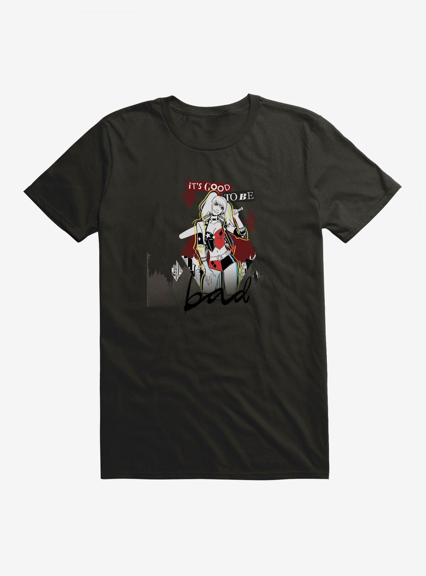 Batman Harley Quinn It's Good To Be Bad T-Shirt, BLACK, hi-res