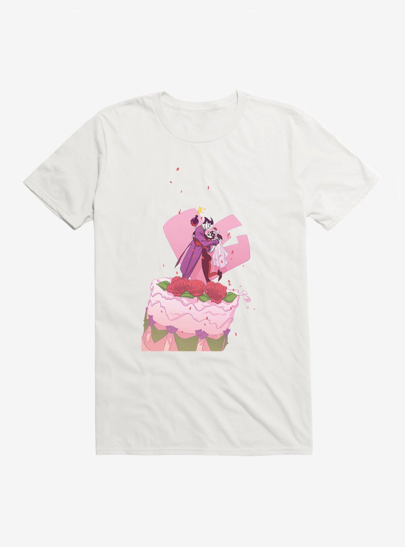 Batman Harley Quinn The Joker Wedding Cake T-Shirt, WHITE, hi-res