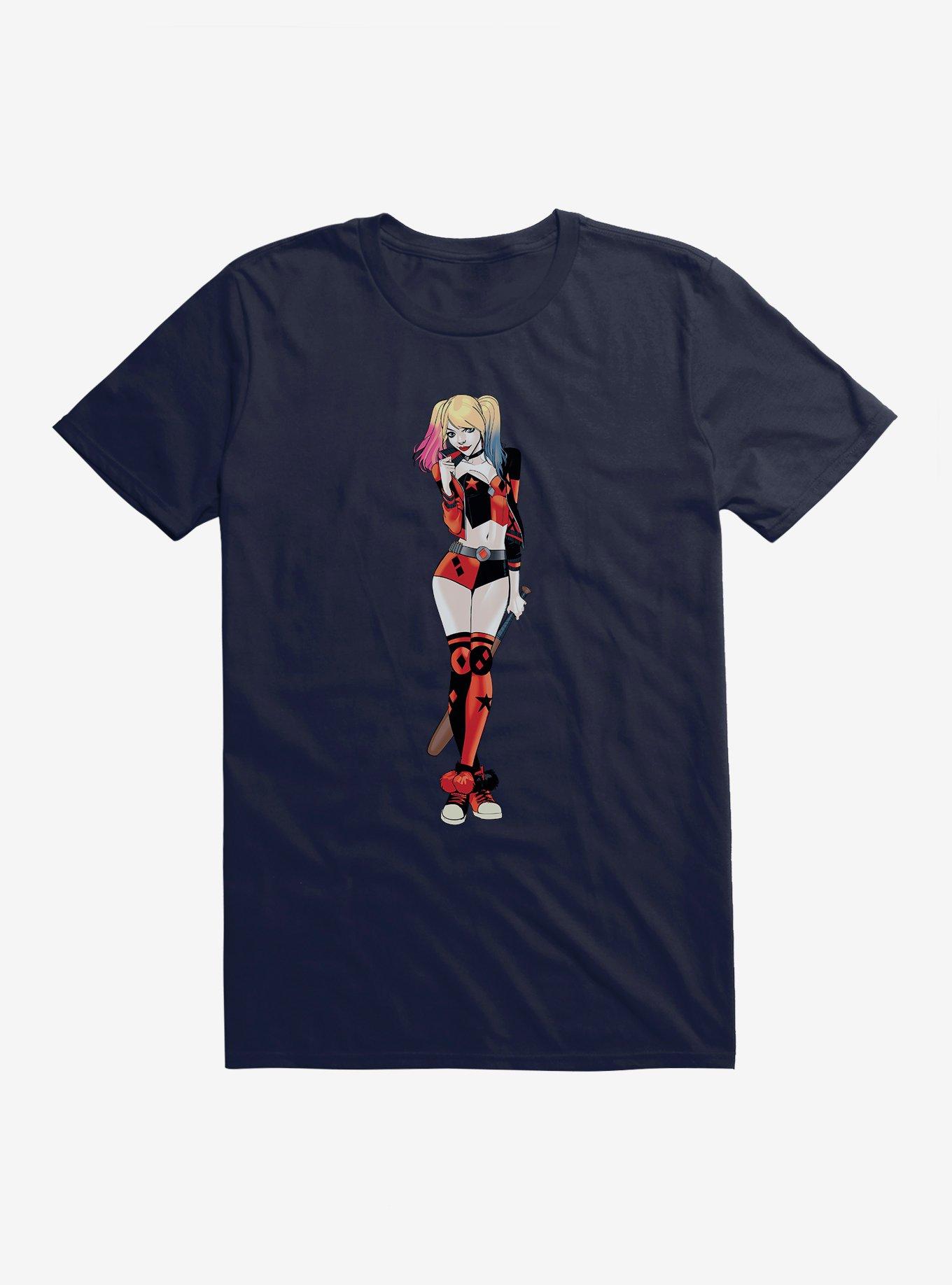 Batman Harley Quinn Cute Pose T-Shirt, NAVY, hi-res