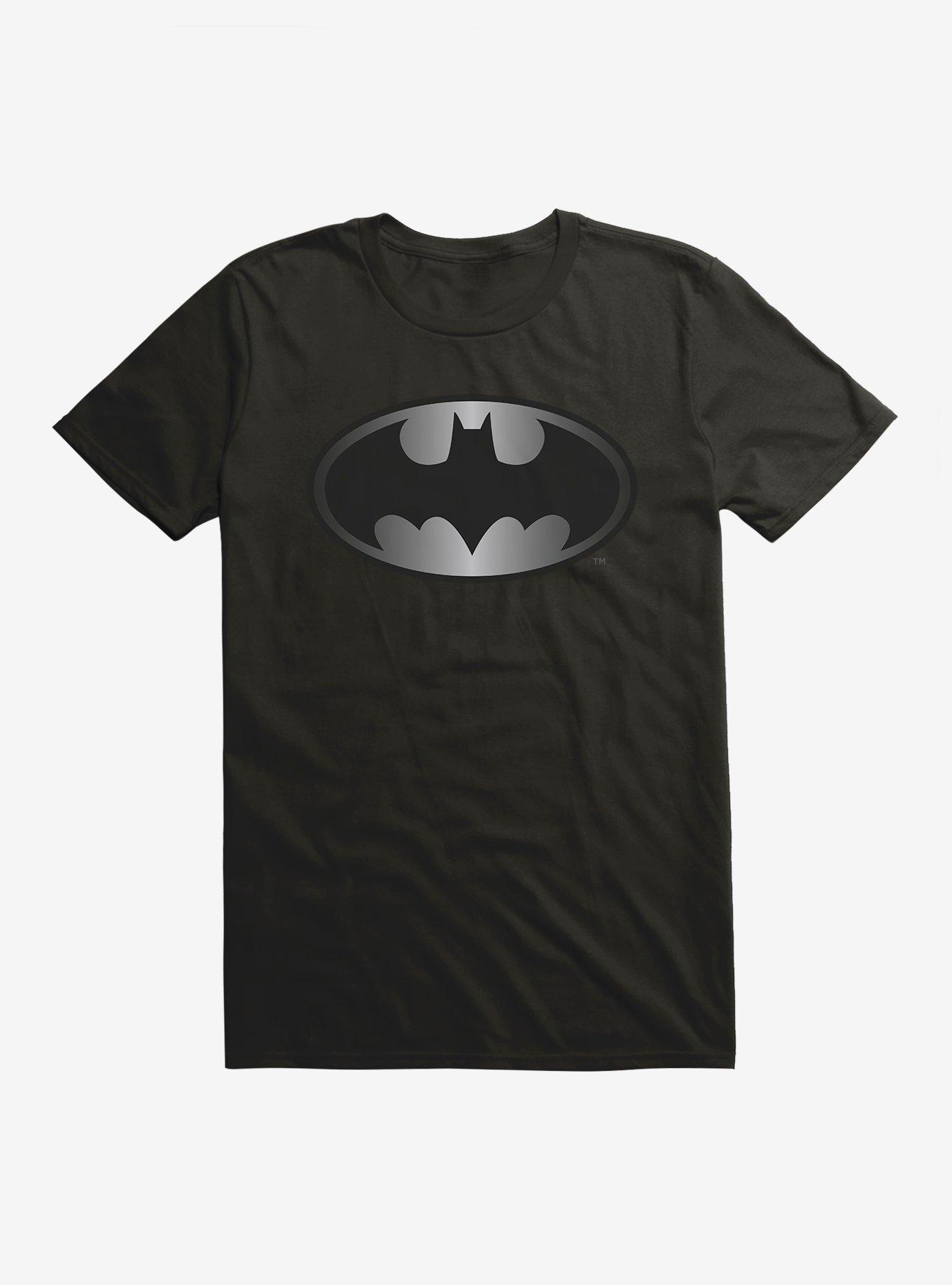 Batman 1989 Silver LogoT-Shirt, BLACK, hi-res
