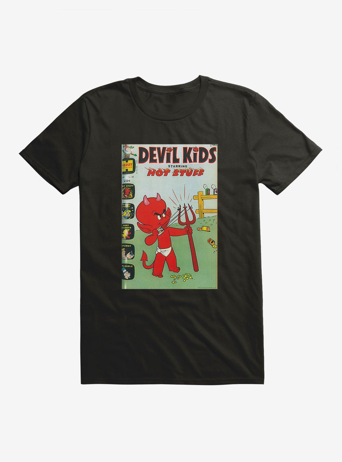 Hot Stuff The Little Devil Slingshot Comic Cover T-Shirt, , hi-res