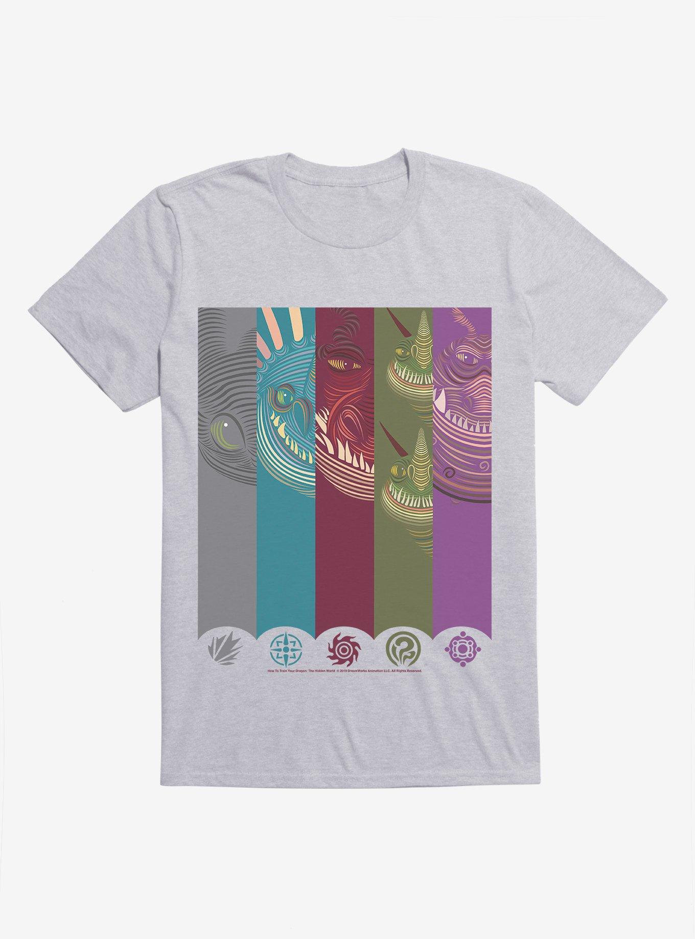 How To Train Your Dragon Characters & Logos T-Shirt