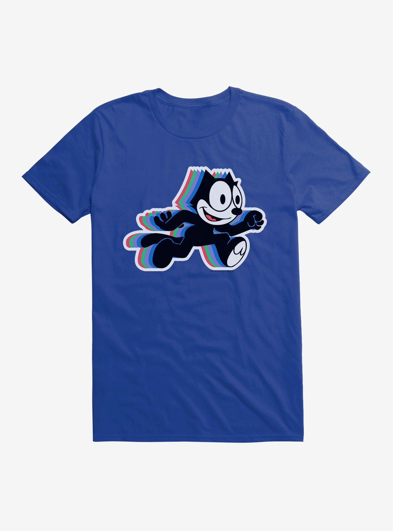 Felix The Cat Hologram Felix T-Shirt, ROYAL, hi-res