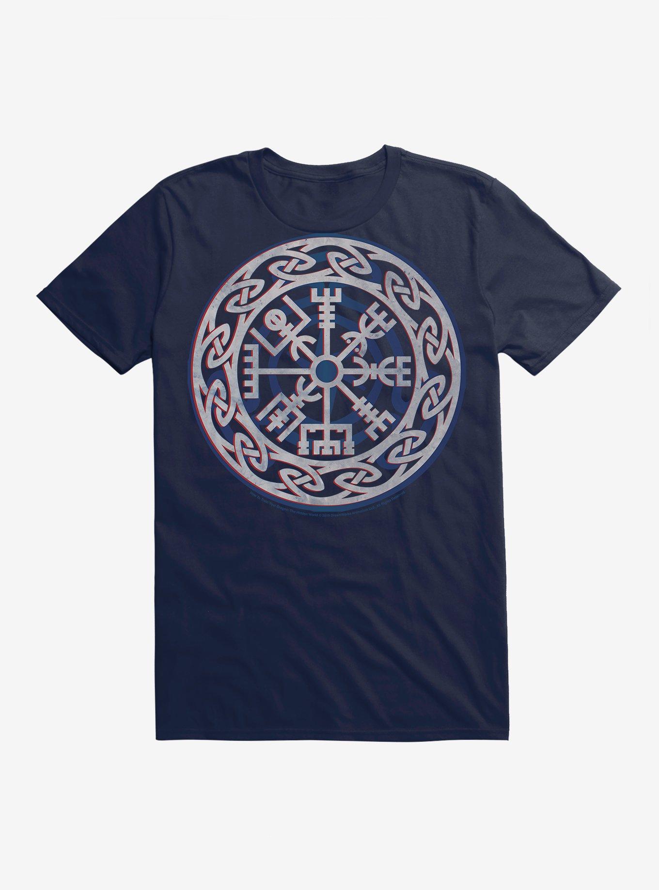 How To Train Your Dragon Circle Symbol T-Shirt, MIDNIGHT NAVY, hi-res