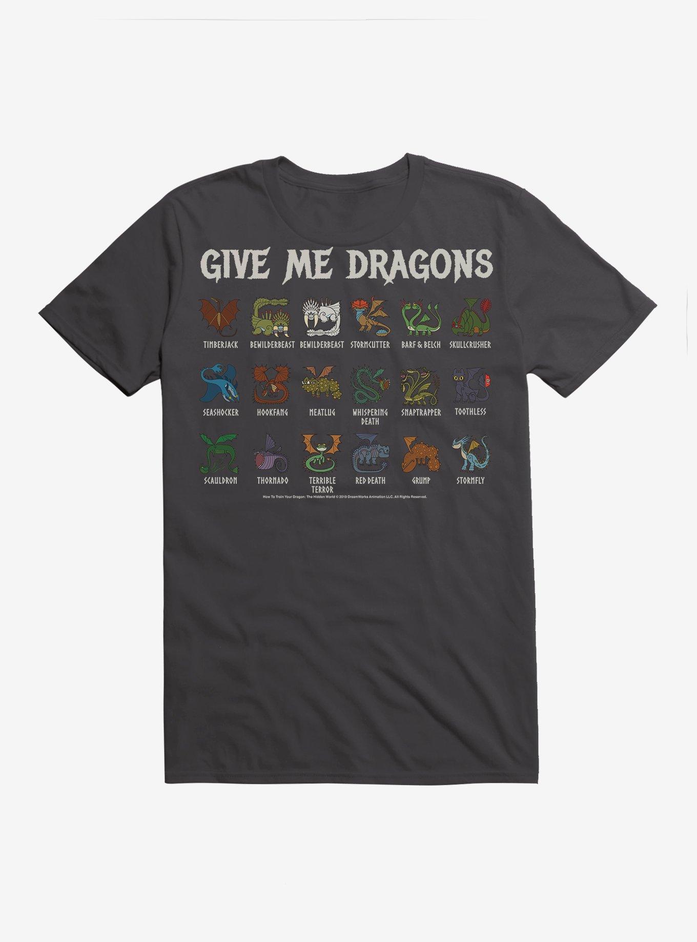 How To Train Your Dragon Give Me Dragons List T-Shirt, HEAVY METAL, hi-res