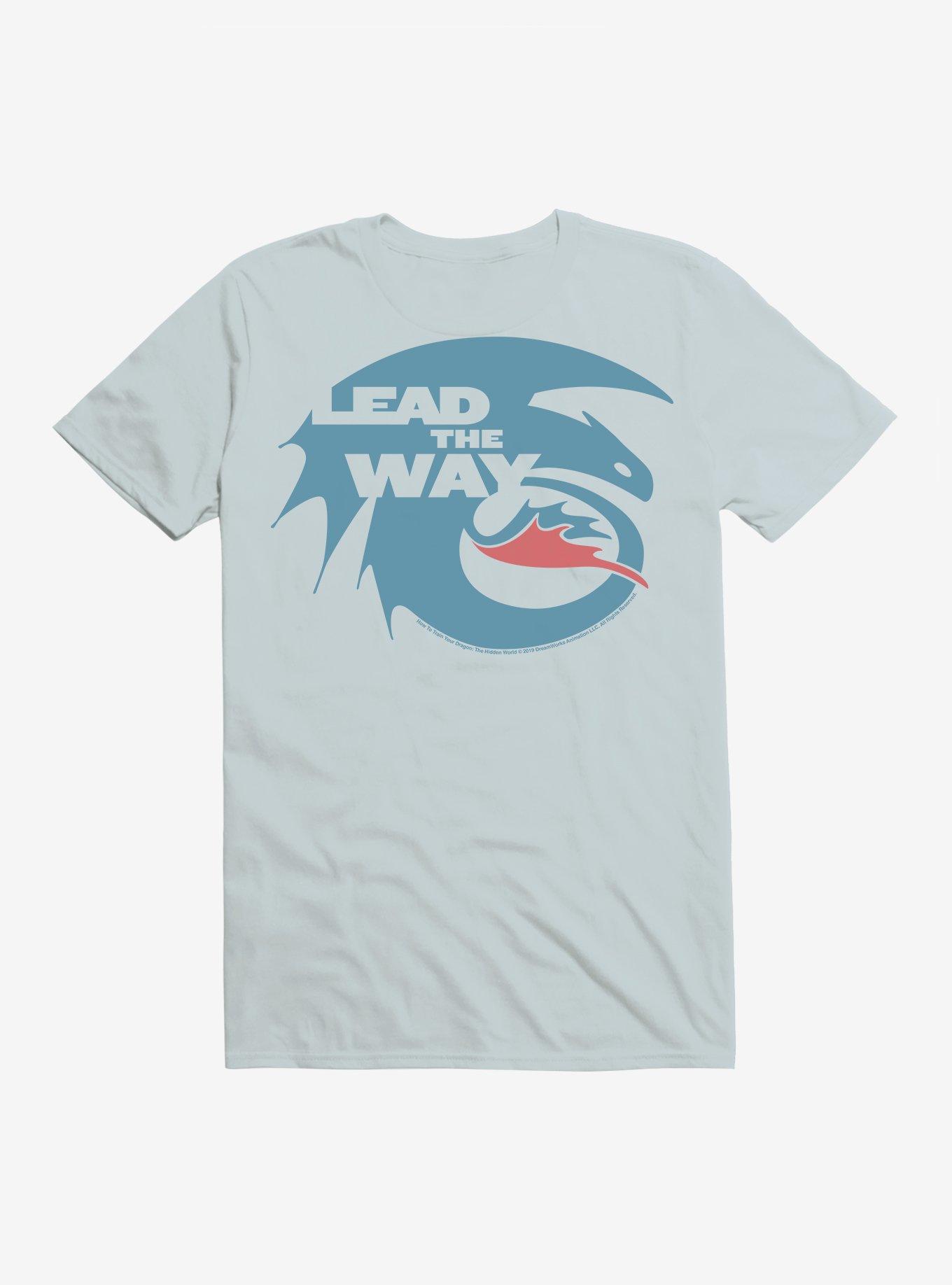 How To Train Your Dragon Lead The Way Logo T-Shirt, LIGHT BLUE, hi-res