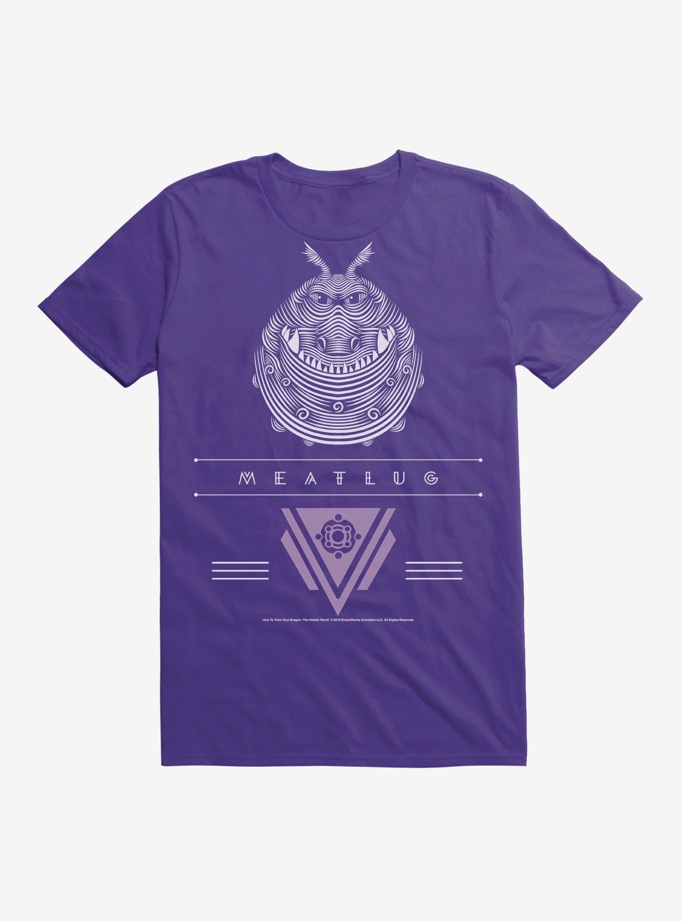 How To Train Your Dragon Meatlug Logo T-Shirt, PURPLE RUSH, hi-res