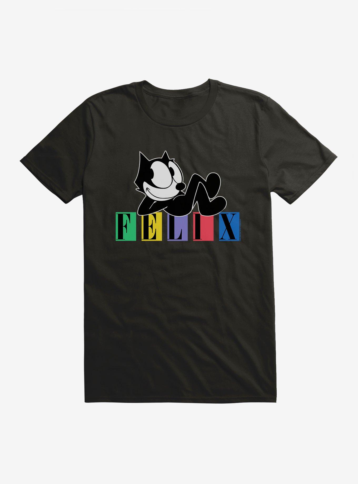 Felix The Cat Laid Back Felix T-Shirt, BLACK, hi-res