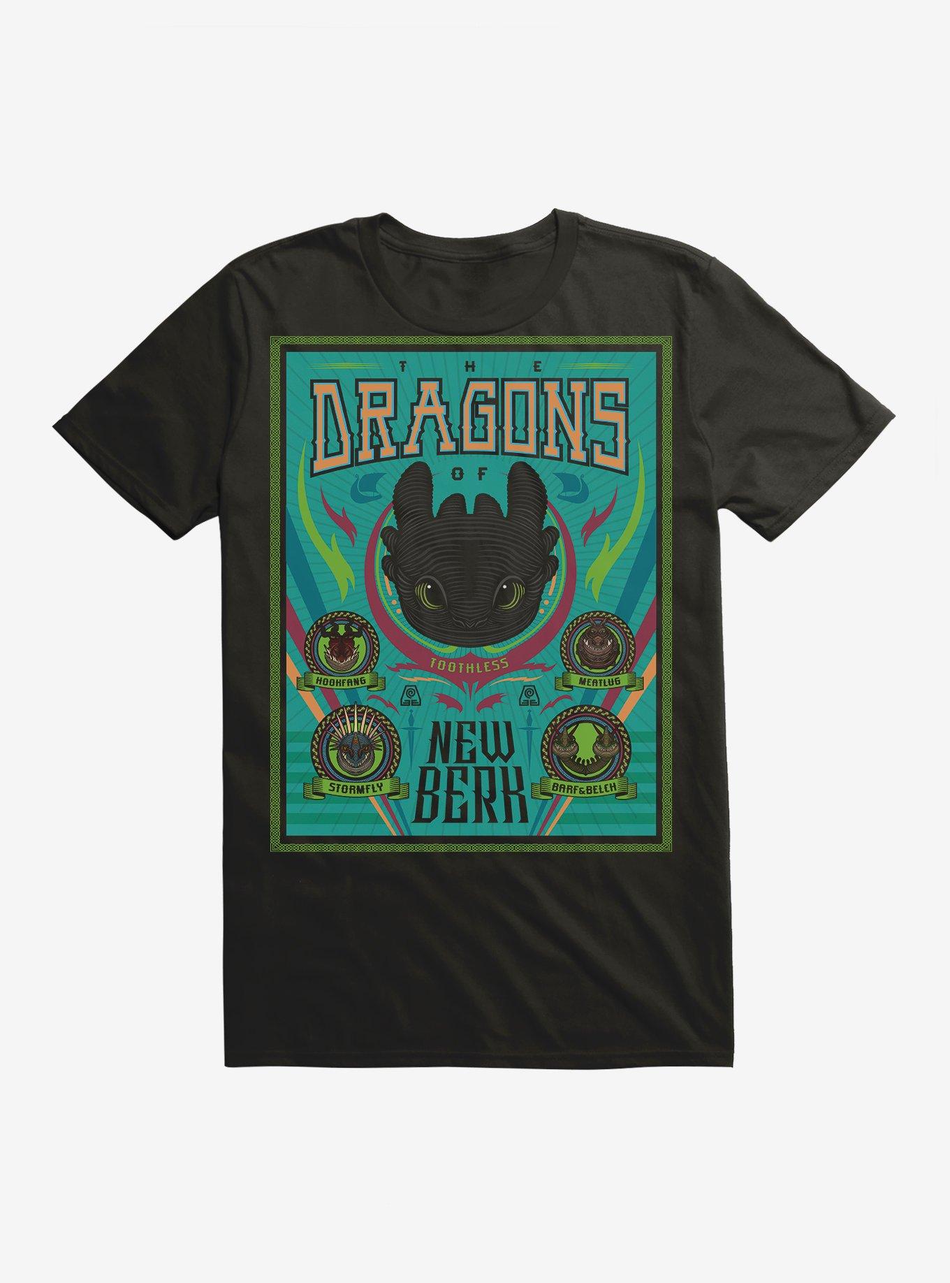 How To Train Your Dragon The Dragons Of New Berk T-Shirt, BLACK, hi-res