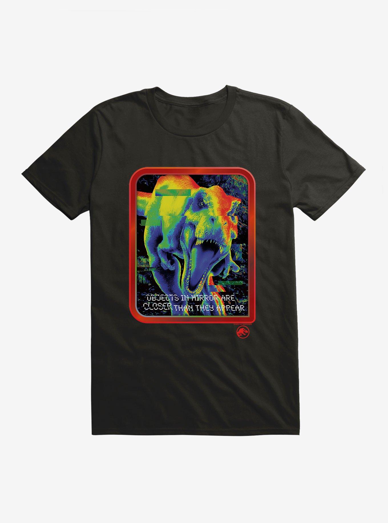 Jurassic World Objects In Mirror Are Closer Than They Appear T-Shirt, , hi-res