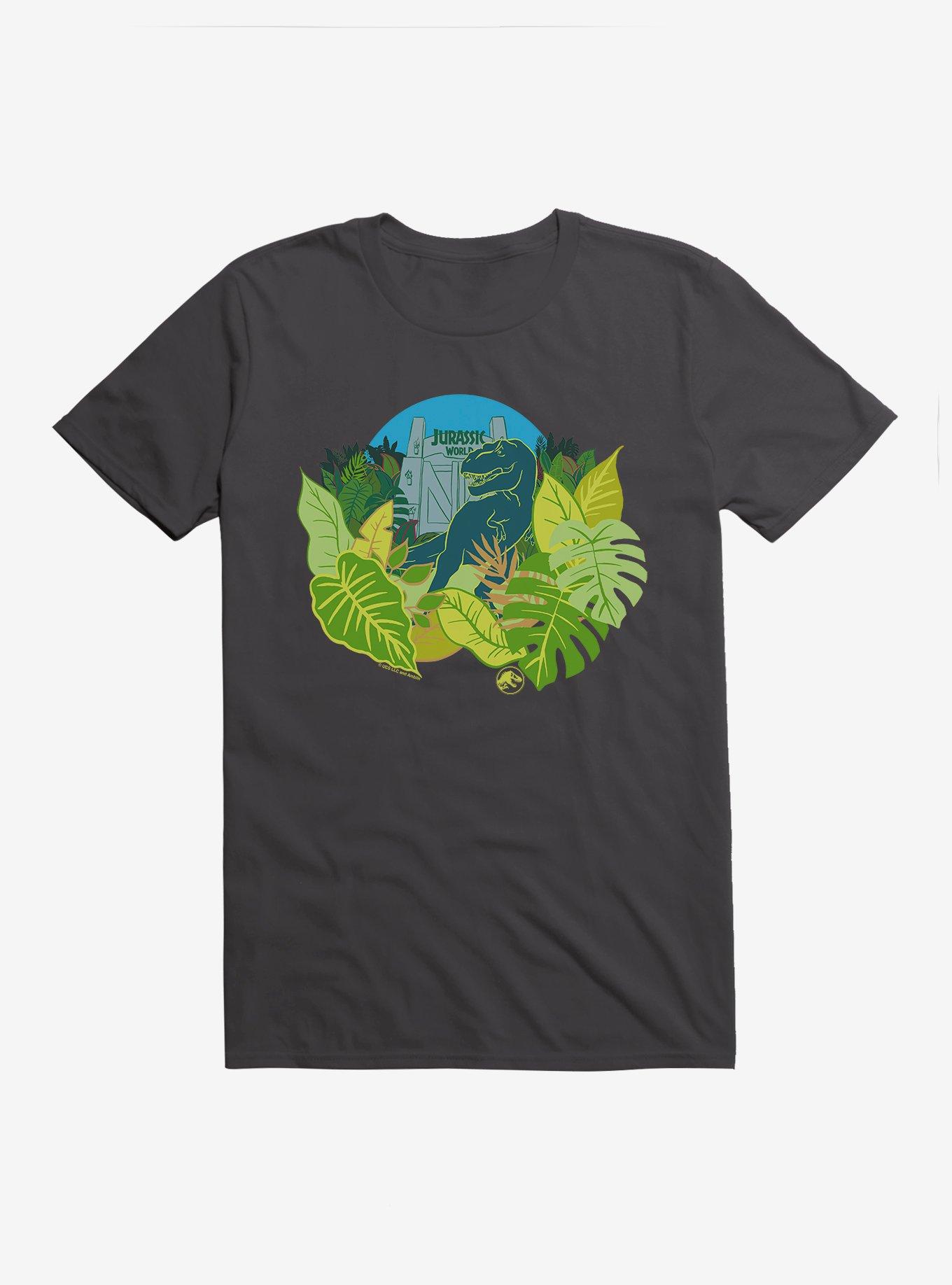 Jurassic World T-Rex Habitat Gate T-Shirt, HEAVY METAL, hi-res