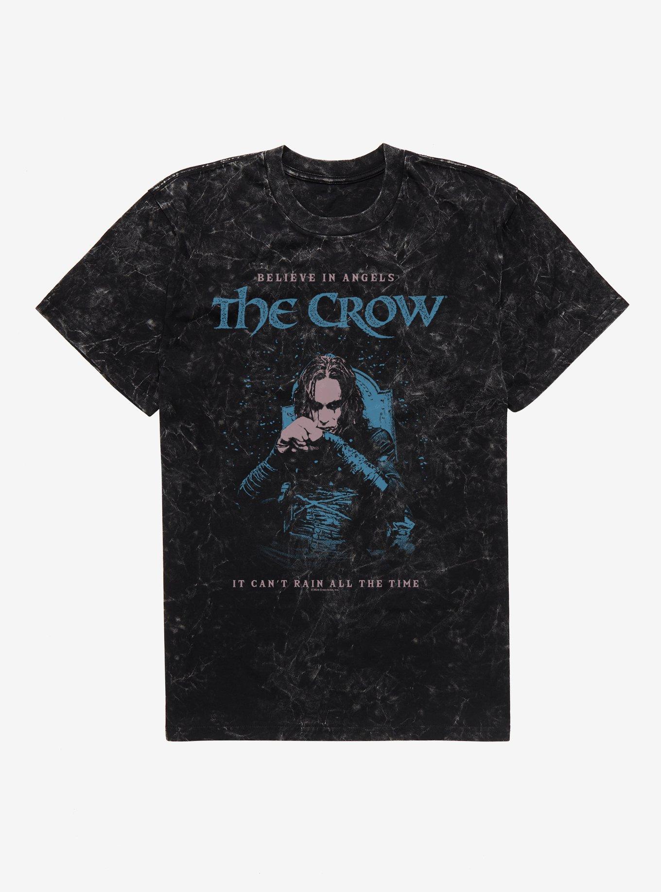 The Crow Believe In Angels Mineral Wash T-Shirt, BLACK MINERAL WASH, hi-res