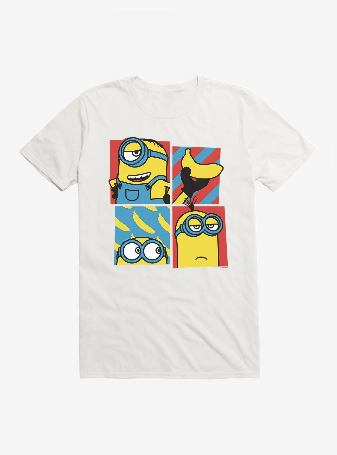 Minions Banana Pop Art T-Shirt, WHITE, hi-res