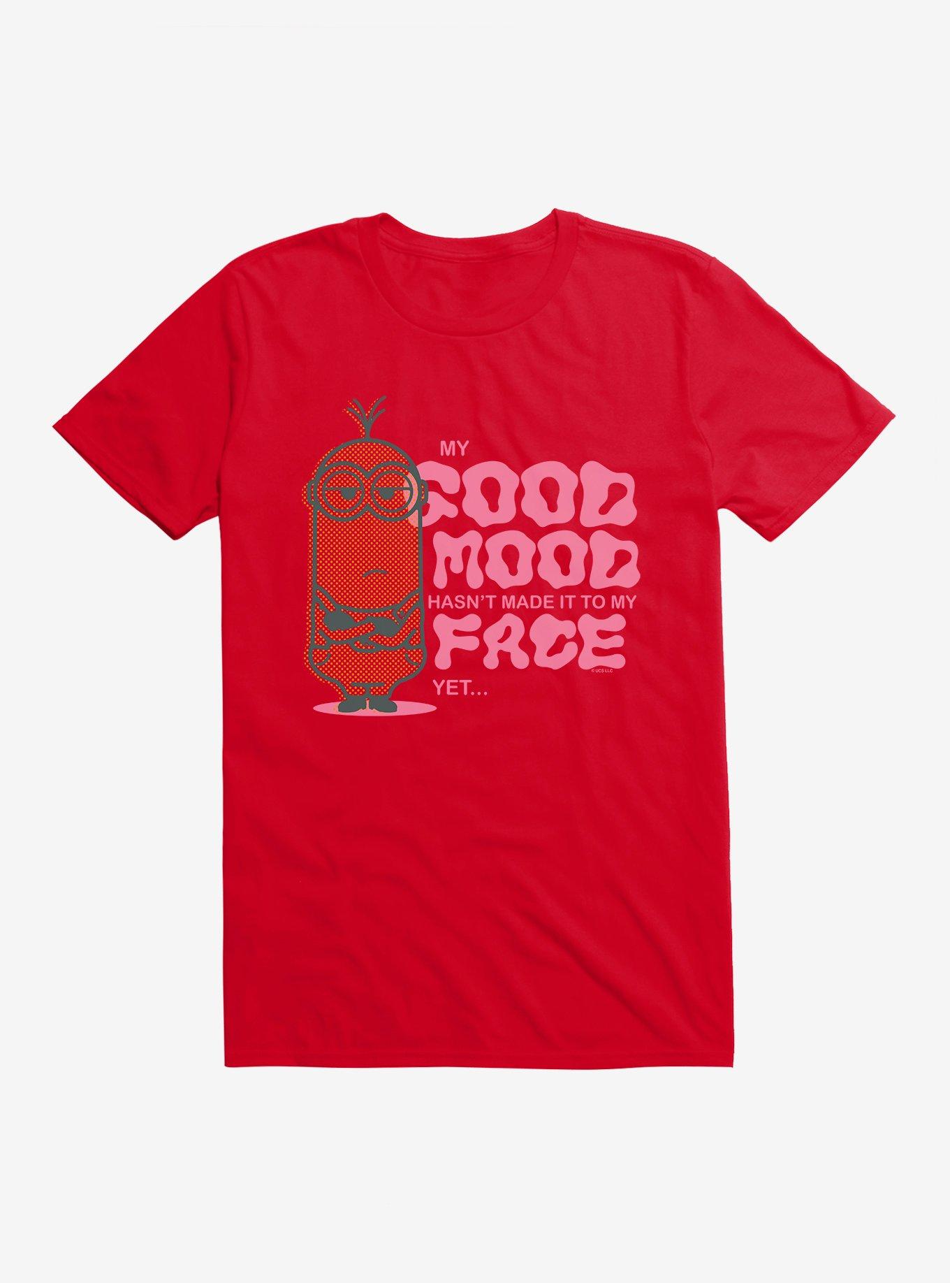 Minions Kevin Good Mood Sarcasm T-Shirt, RED, hi-res