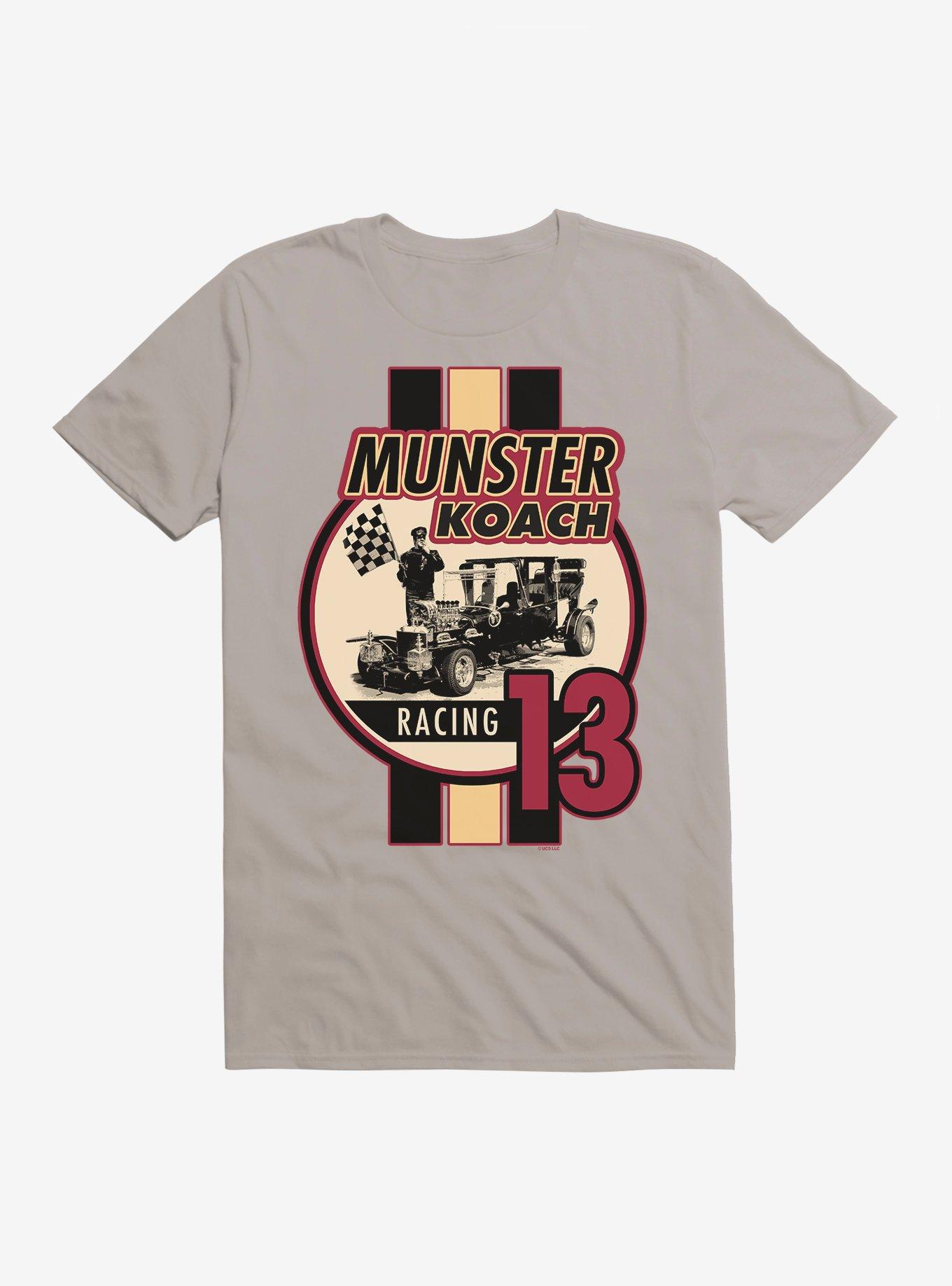 The Munsters Munster Koach Racing T-Shirt, LIGHT GREY, hi-res