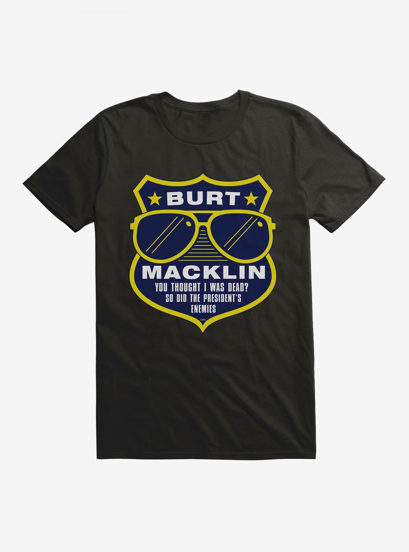 Parks And Recreation Burt Macklin Badge T-Shirt, BLACK, hi-res