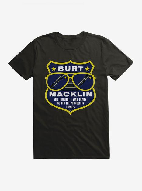Parks And Recreation Burt Macklin Badge T-Shirt - BLACK | BoxLunch