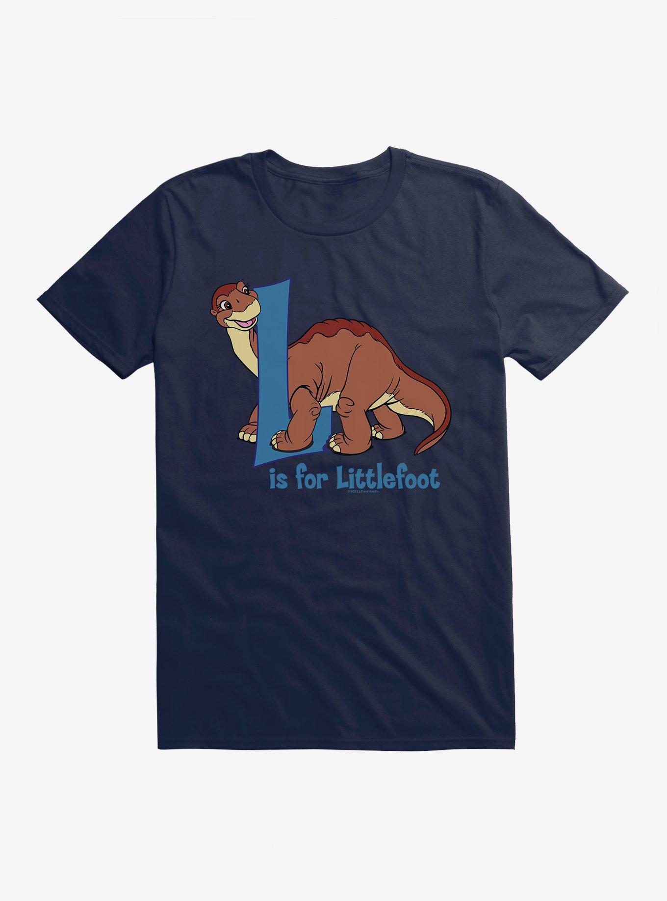 The Land Before Time L Is For Littlefoot Alphabet T-Shirt, MIDNIGHT NAVY, hi-res