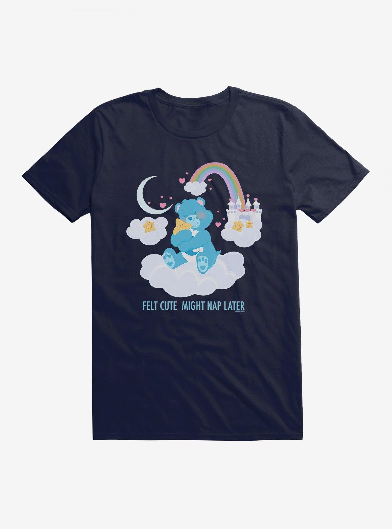 Care Bears Bedtime Bear Felt Cute Might Nap Later T-Shirt, NAVY, hi-res