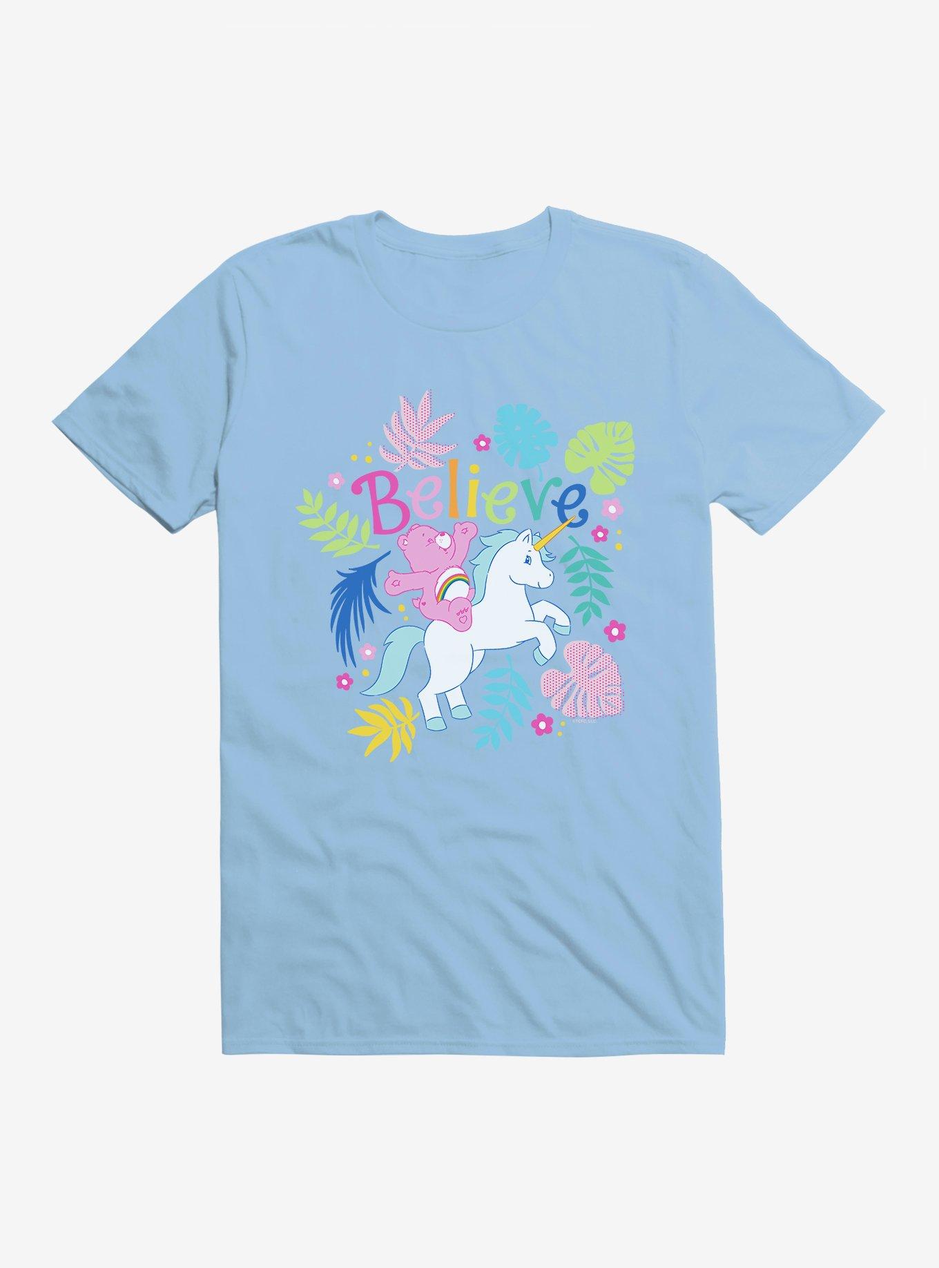 Care Bears Cheer Unicorn Believe T-Shirt, LIGHT BLUE, hi-res