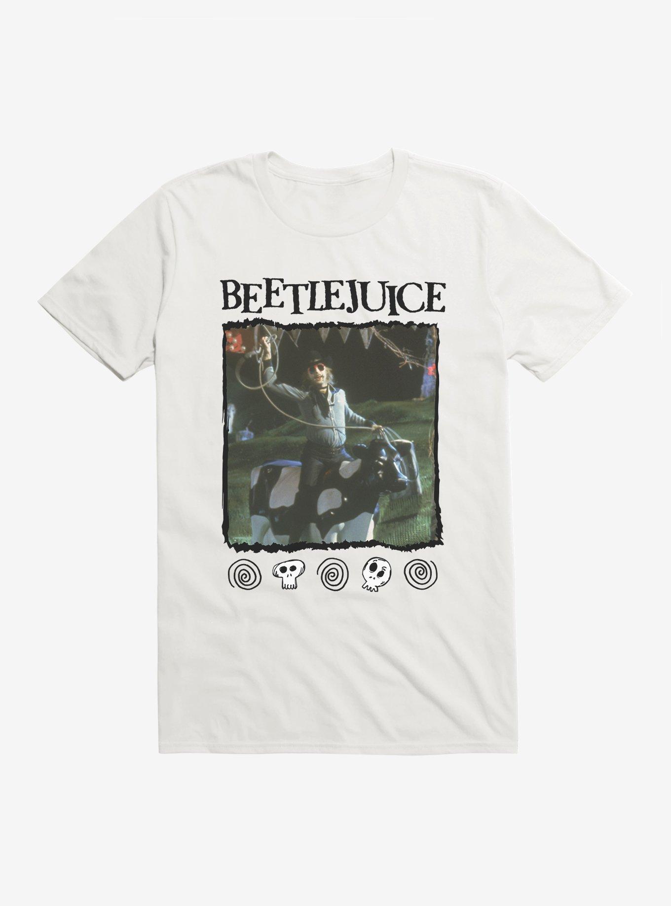 Beetlejuice Cowboy Scene T-Shirt, WHITE, hi-res