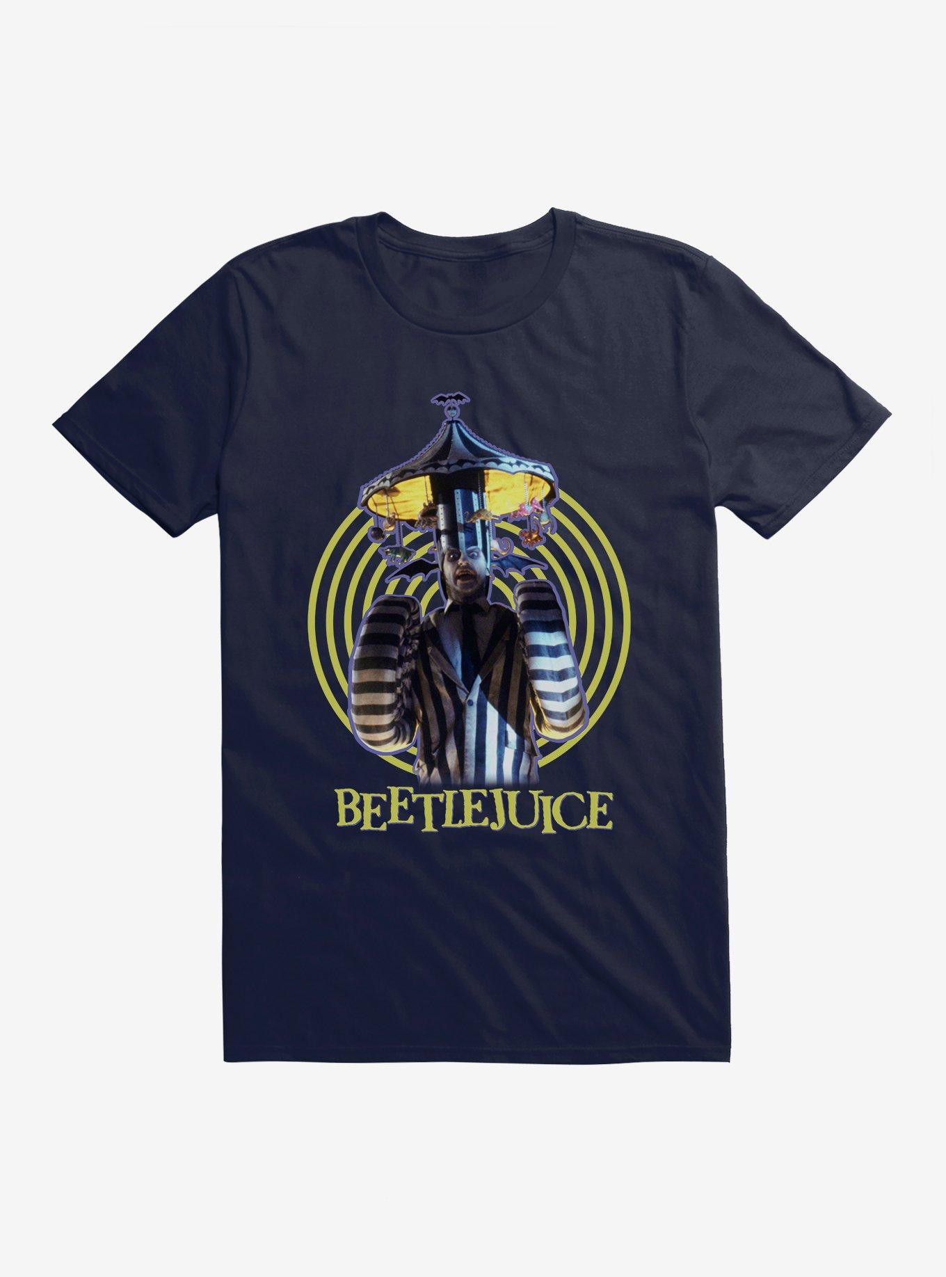 Beetlejuice Carousel Hat T-Shirt, NAVY, hi-res