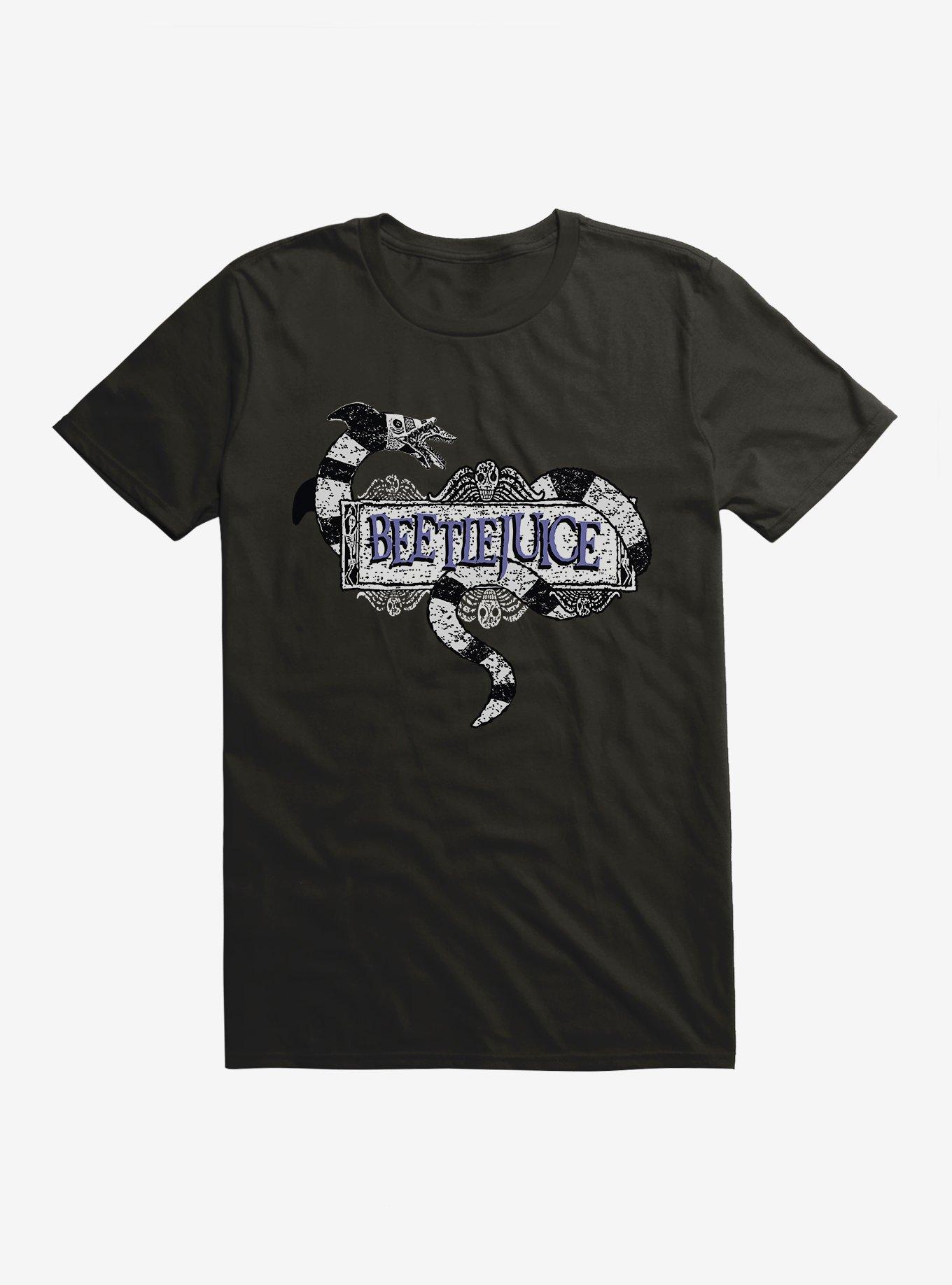 Beetlejuice Snake Title T-Shirt, BLACK, hi-res