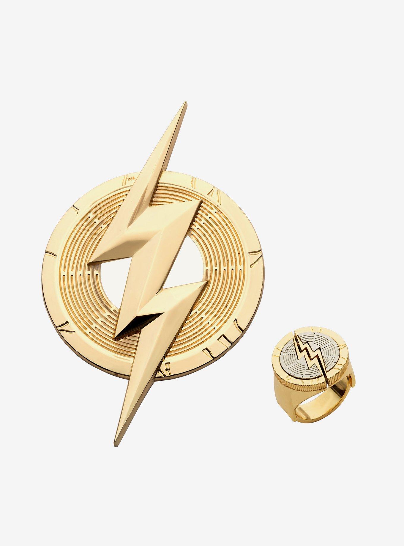 DC Comics The Flash Logo Ring & Pin Set, , hi-res