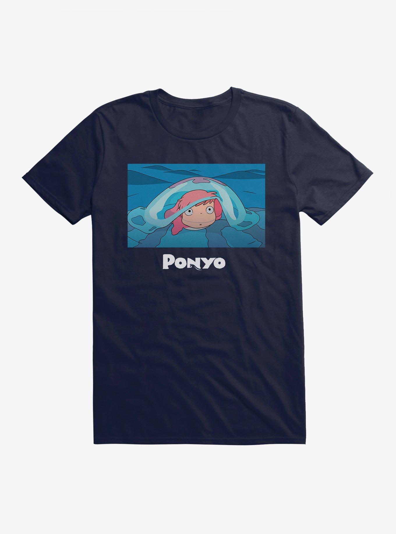 Studio Ghibli Ponyo Poster Art T-Shirt, NAVY, hi-res