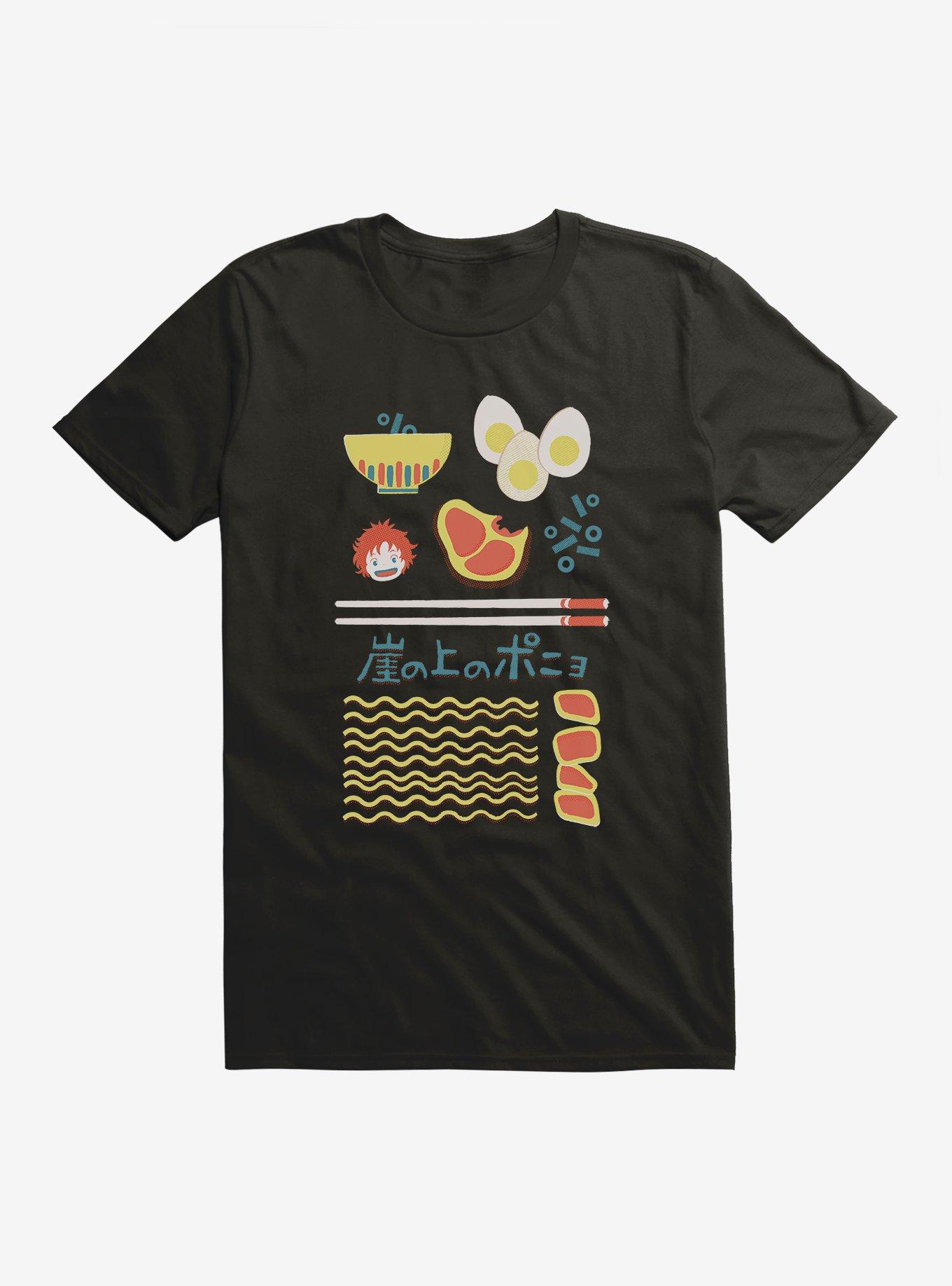 Studio Ghibli Ponyo Ramen Essentials T-Shirt, BLACK, hi-res