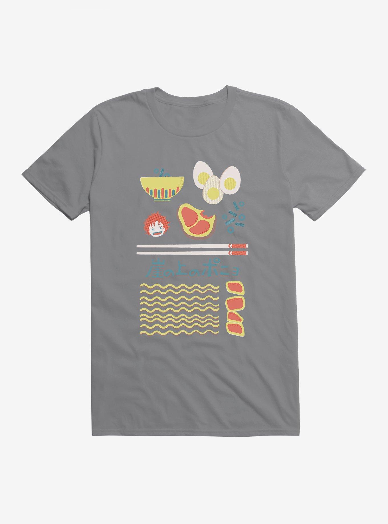 Studio Ghibli Ponyo Ramen Essentials T-Shirt, STORM GREY, hi-res