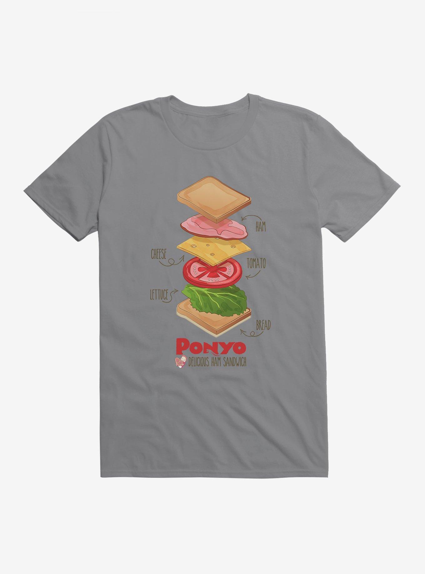 Studio Ghibli Ponyo Deconstructed Ham Sandwich T-Shirt, , hi-res