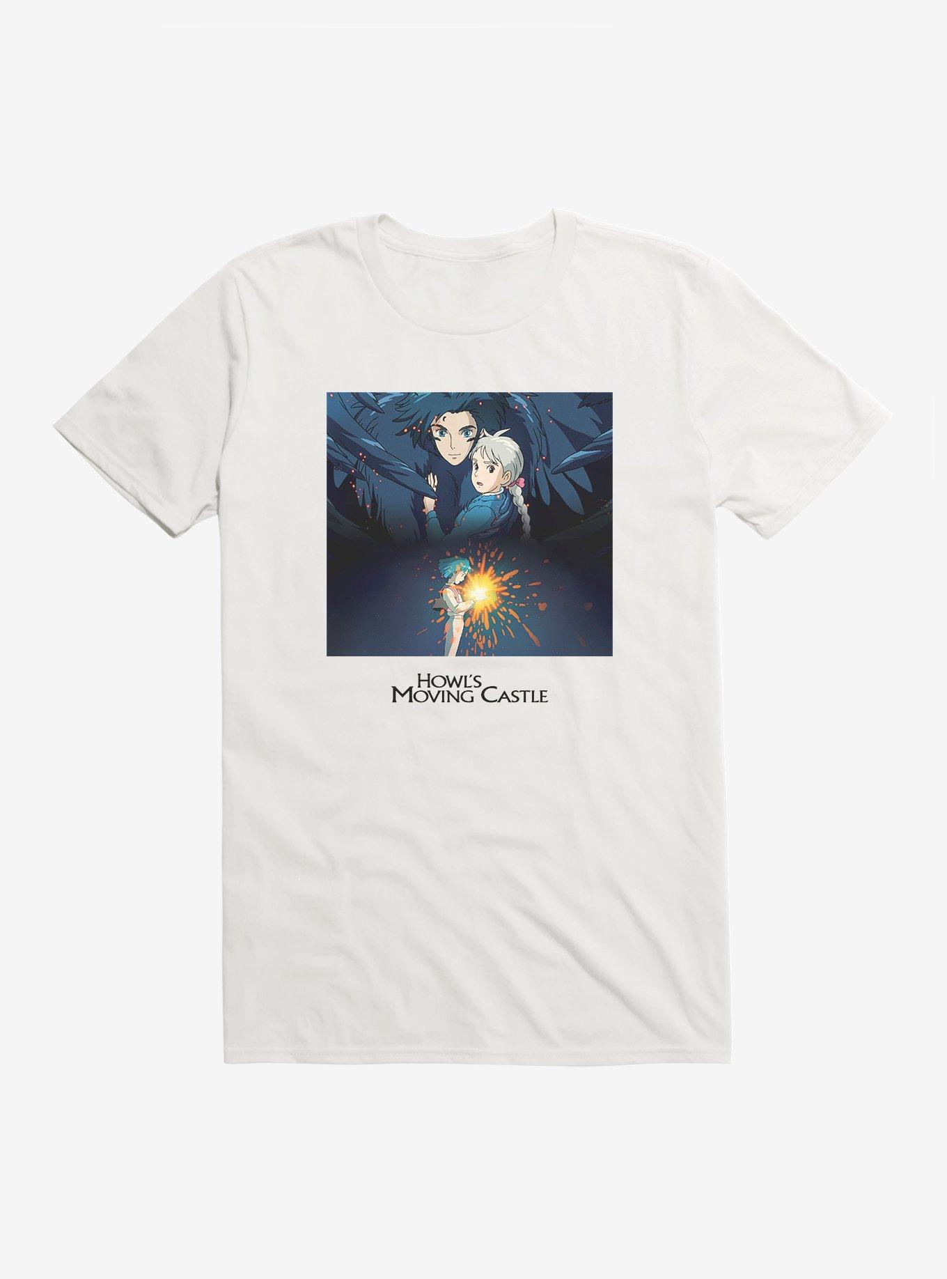 Studio Ghibli Howl's Moving Castle Poster Art T-Shirt, WHITE, hi-res