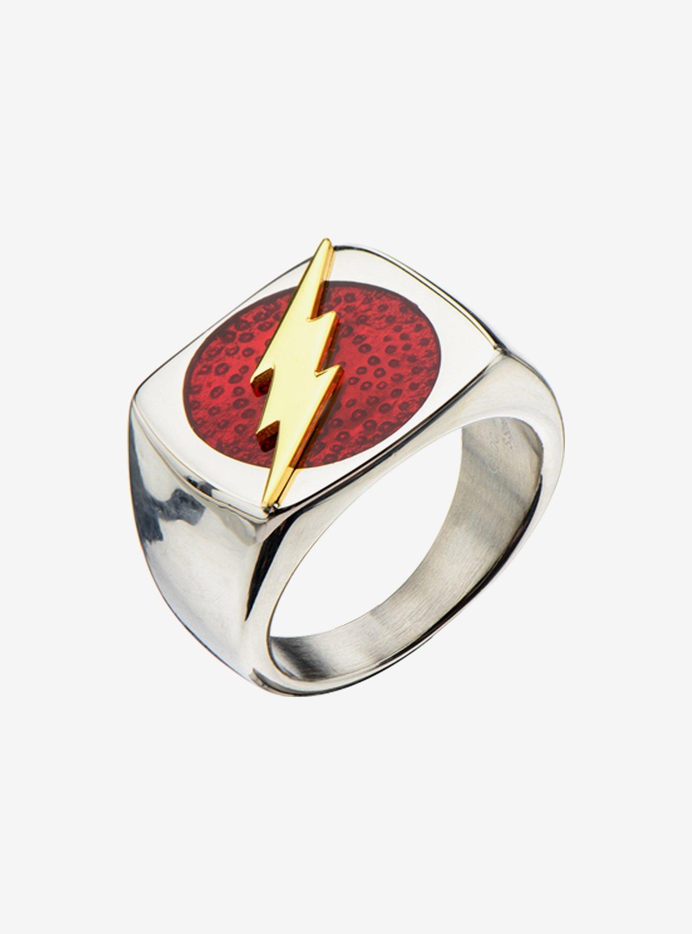 DC Comics The Flash Raised Bolt Ring, , hi-res