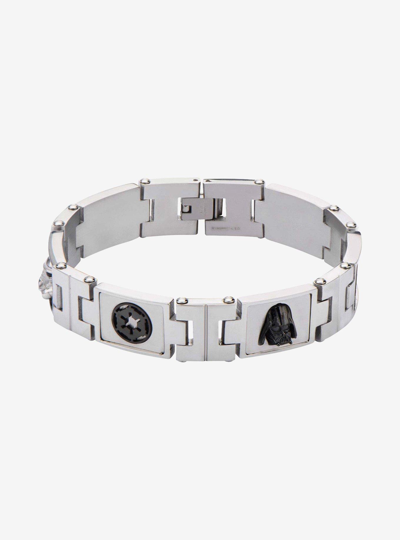 Star Wars Galactic Empire Darth Vader Stormtrooper Symbol Link Bracelet, , hi-res